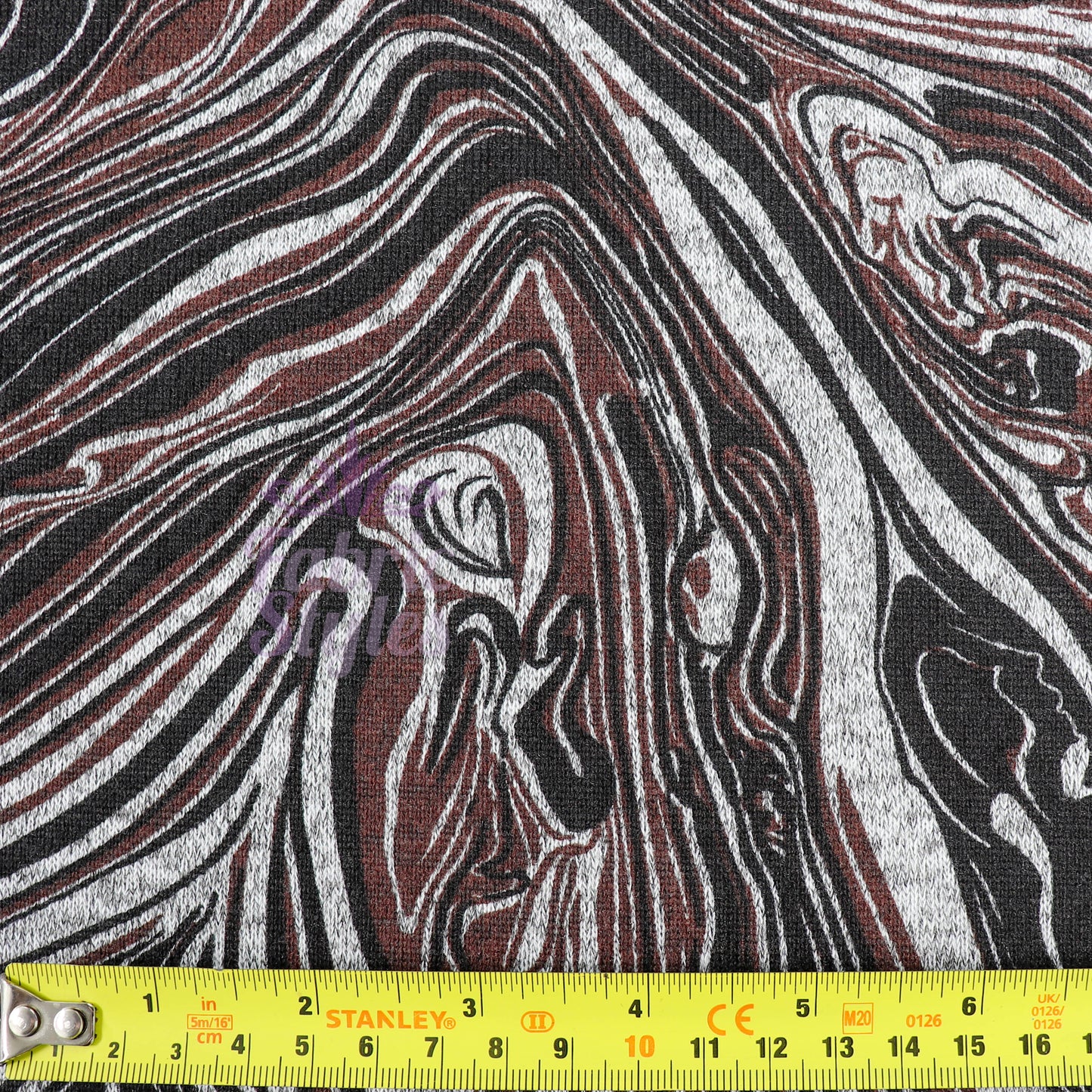Brown Black Tie Dye Loungewear Fabric