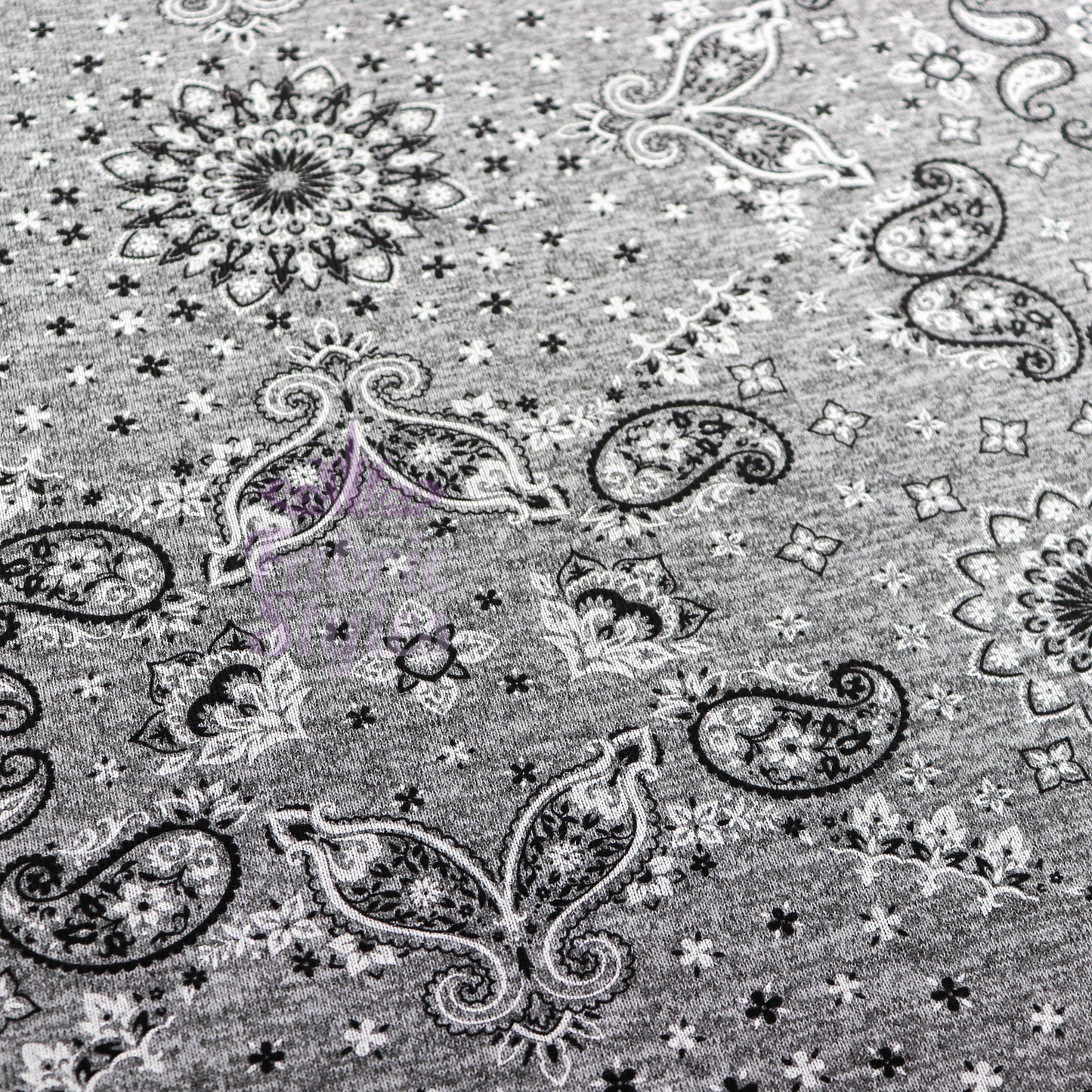Paisley Grey Black Loungewear Fabric