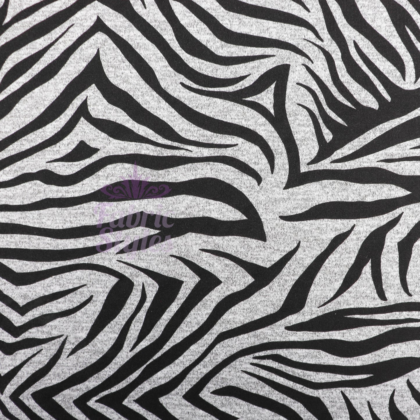 Black Zebra Animal Print Loungewear Fabric