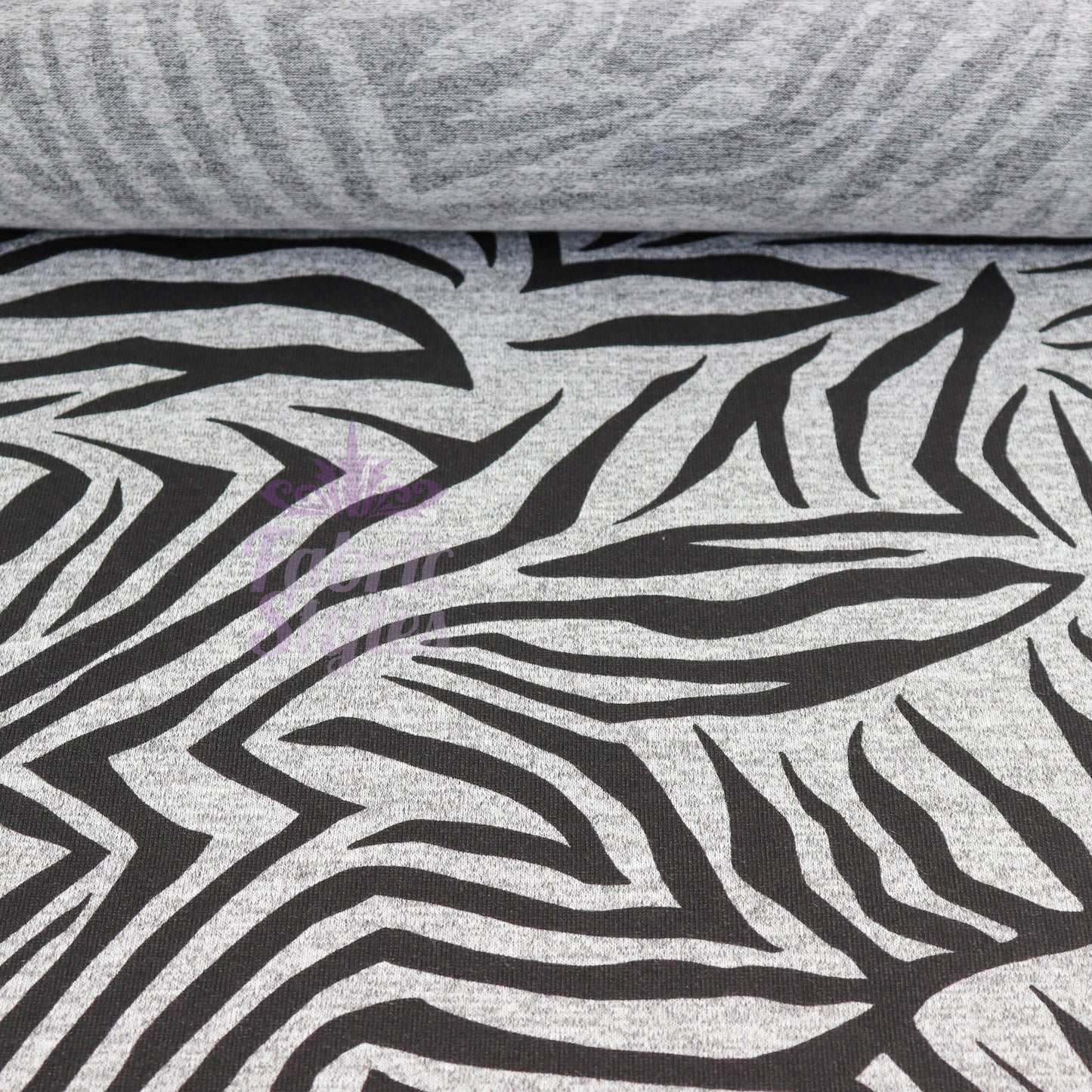 Black Zebra Animal Print Loungewear Fabric