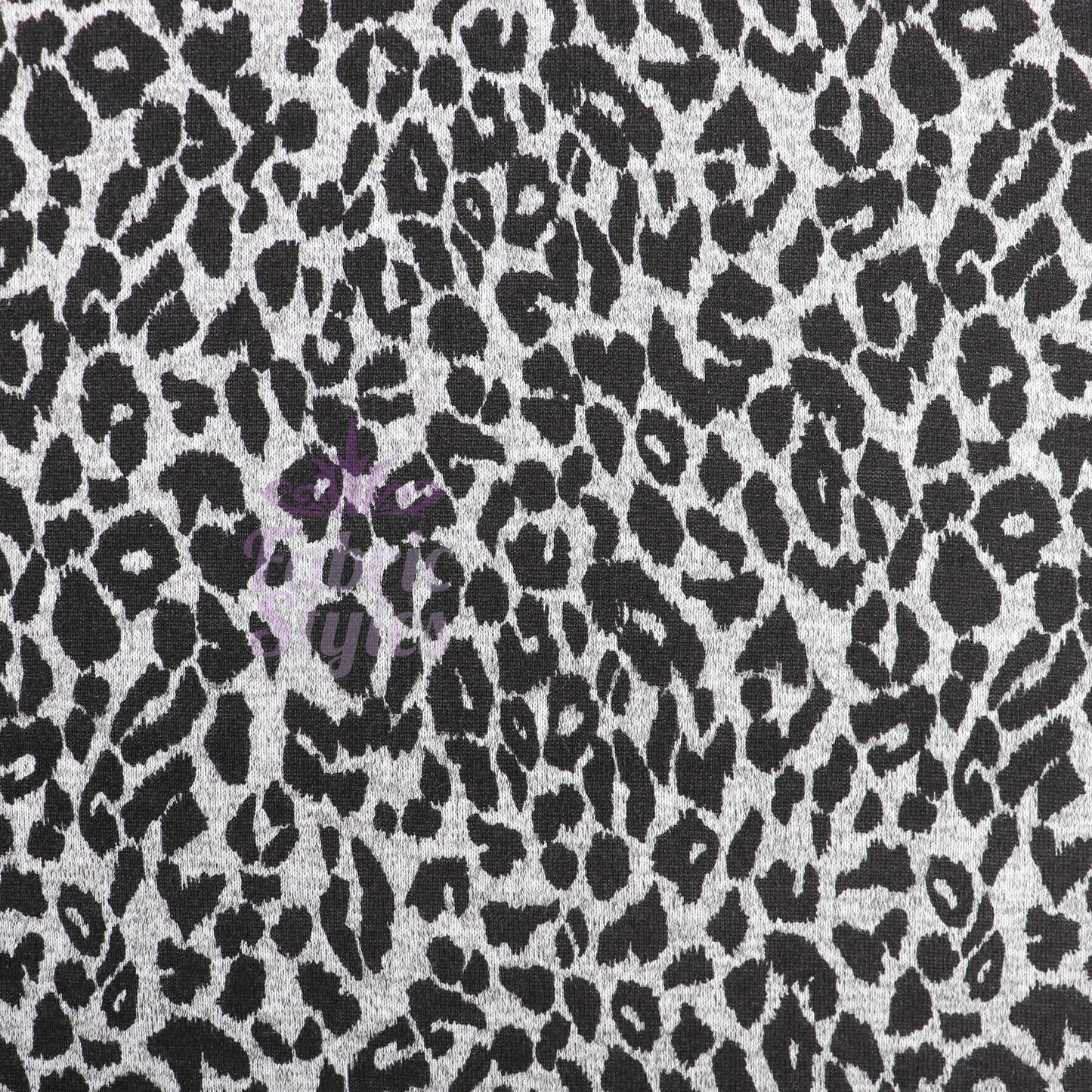 Black Leopard Animal Loungewear Fabric