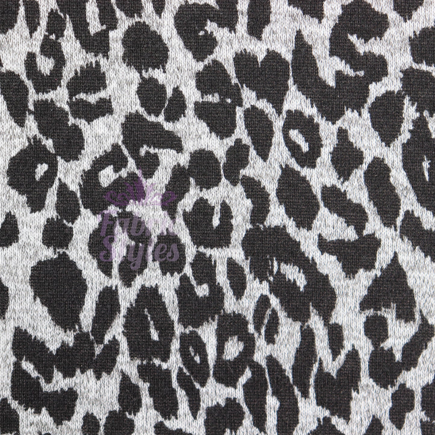 Black Leopard Animal Loungewear Fabric