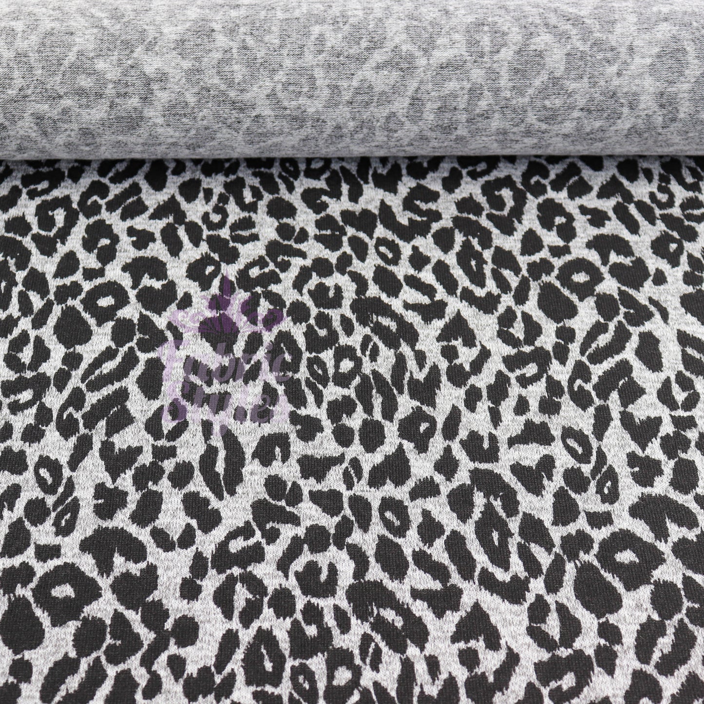 Black Leopard Animal Loungewear Fabric