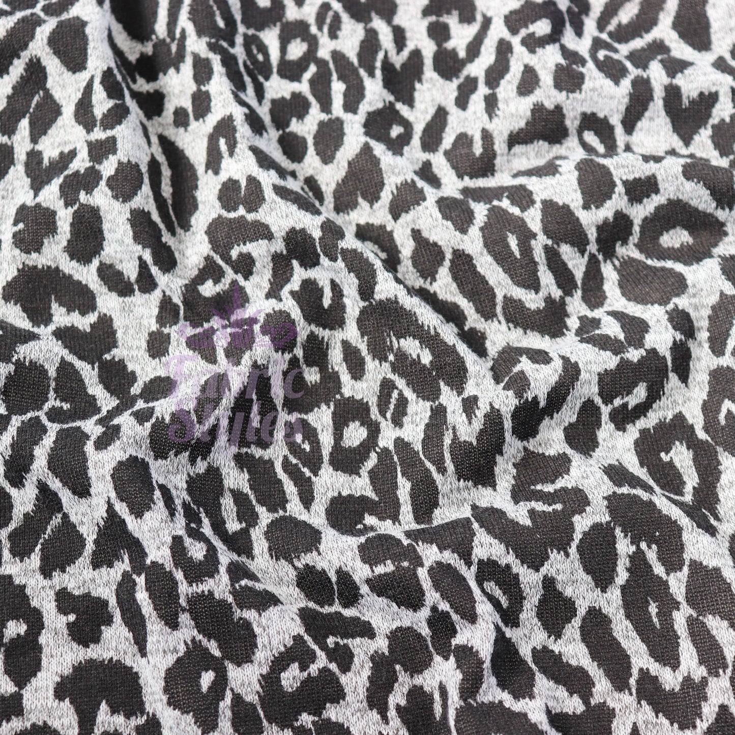 Black Leopard Animal Loungewear Fabric