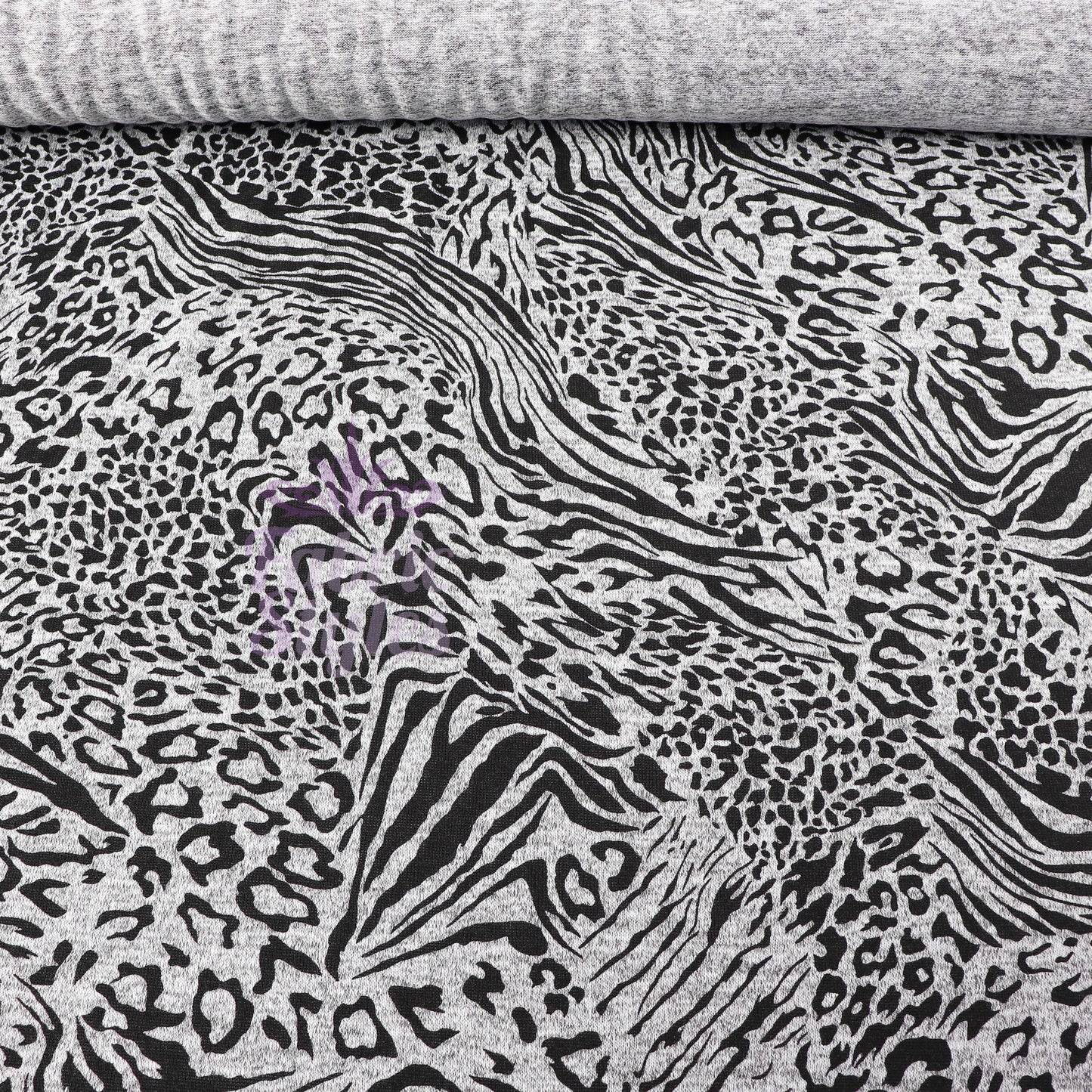 Leopard Swirl Print Loungewear Fabric