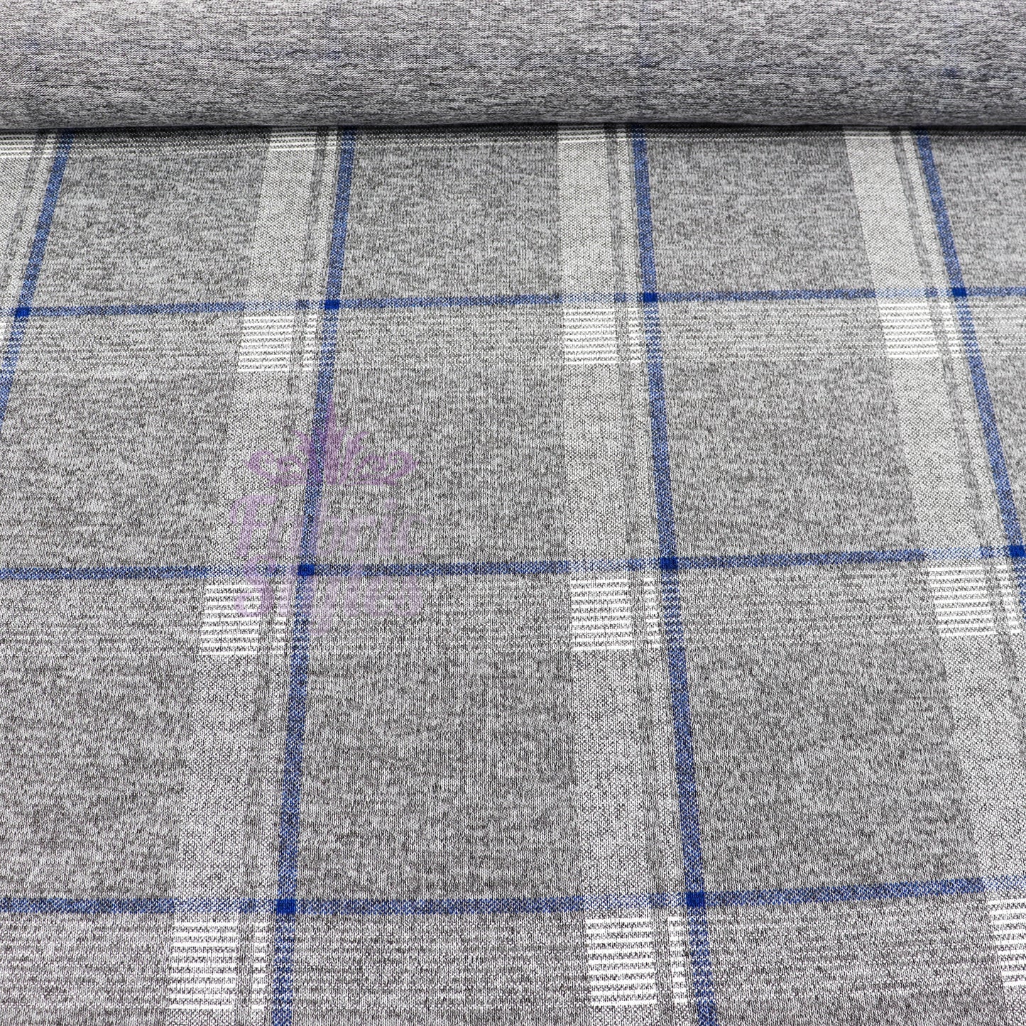Tartan Blue White Loungewear Fabric