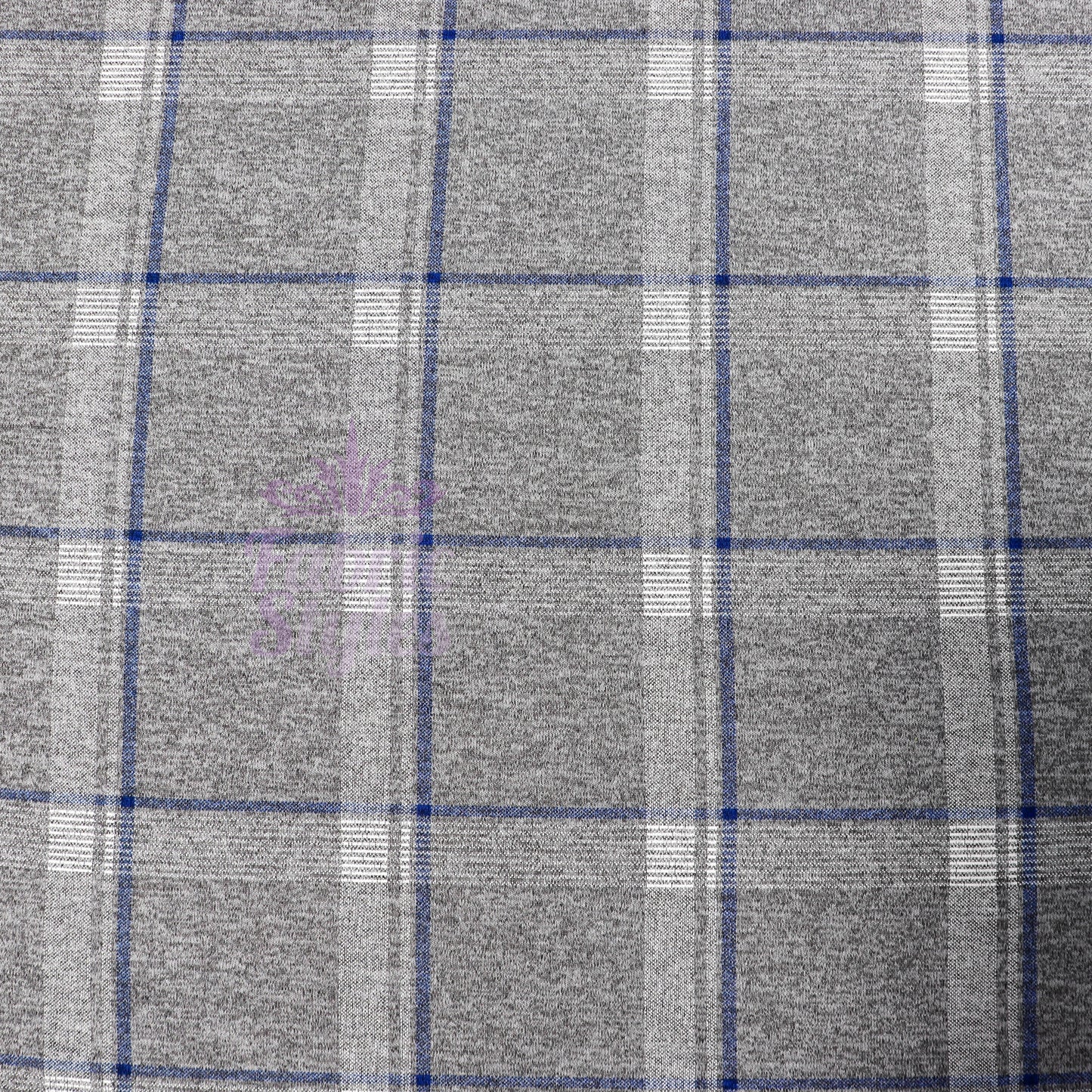 Tartan Blue White Loungewear Fabric