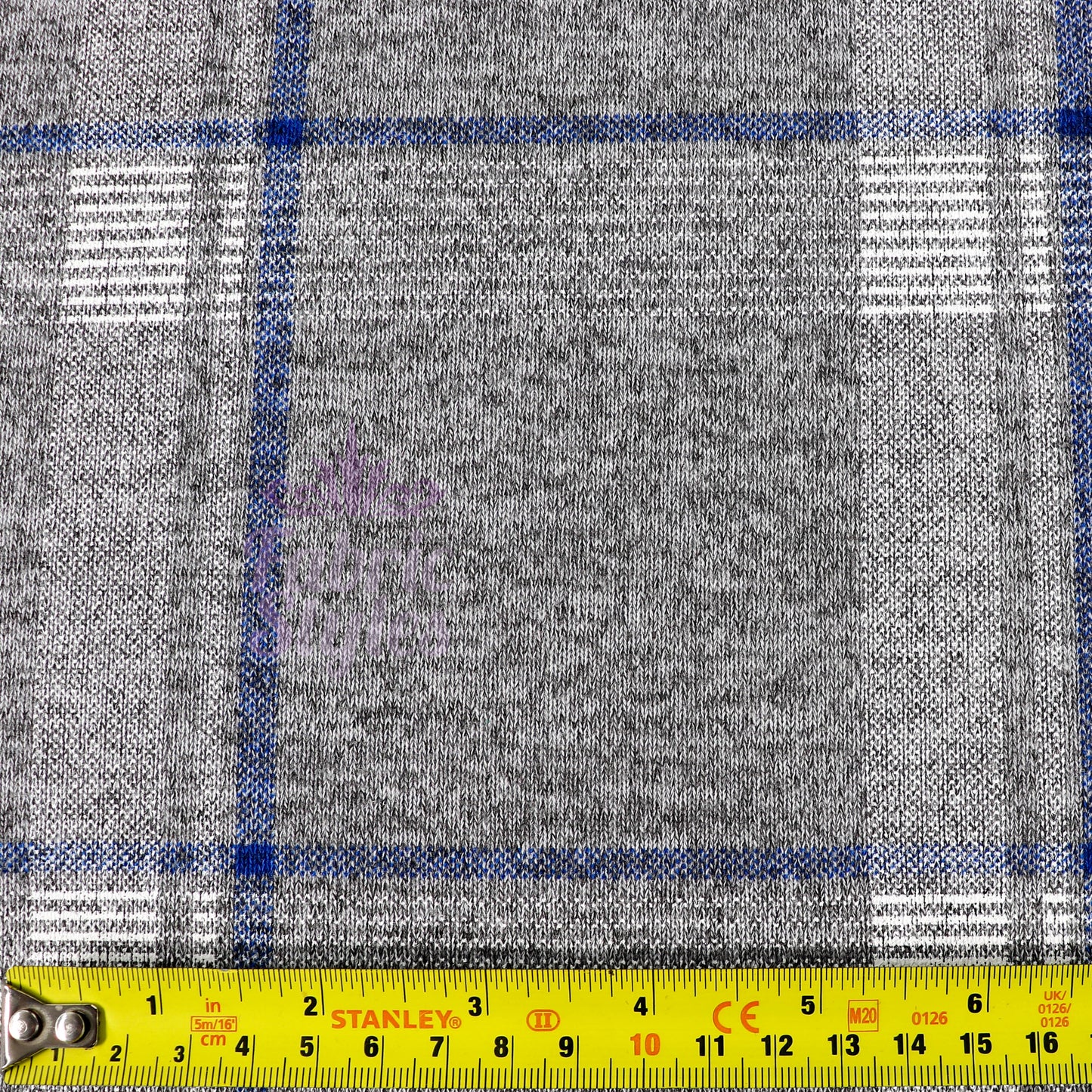 Tartan Blue White Loungewear Fabric