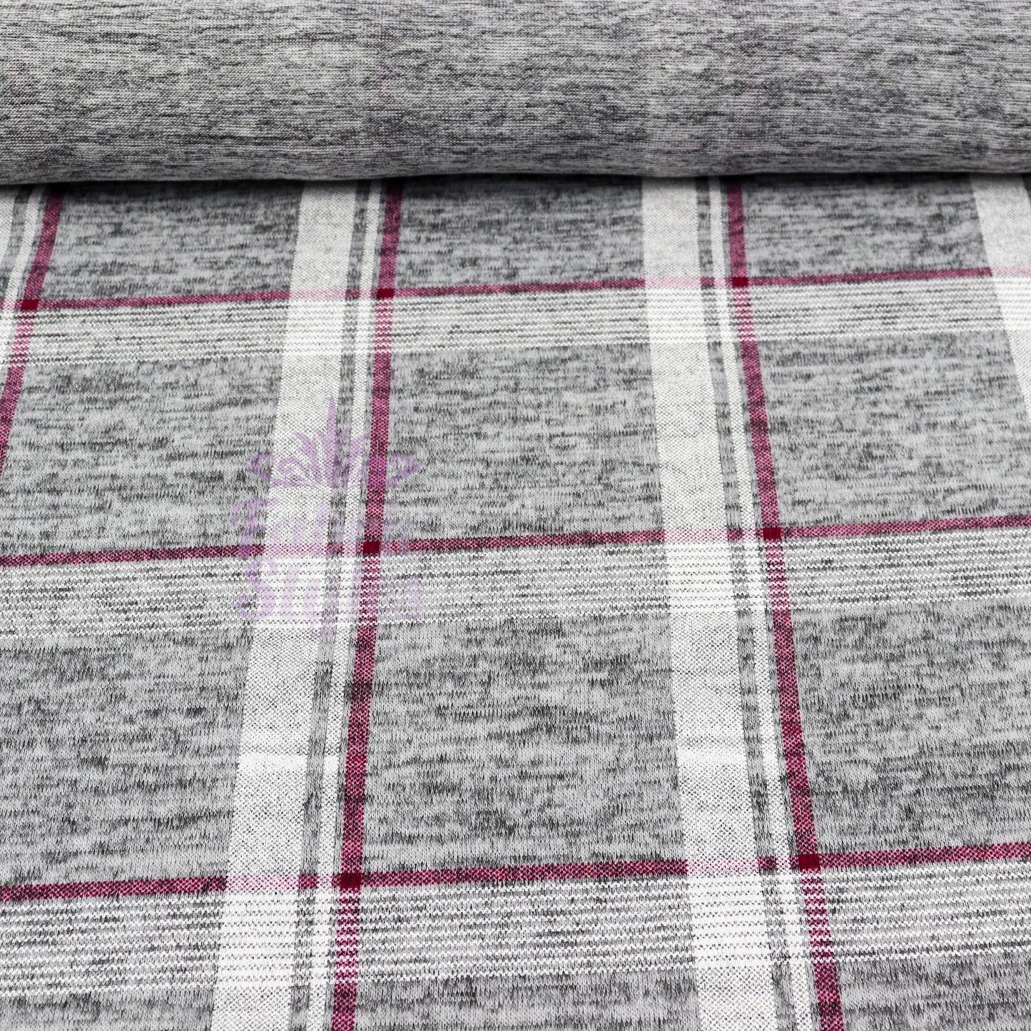 Pink White Check Loungewear Fabric