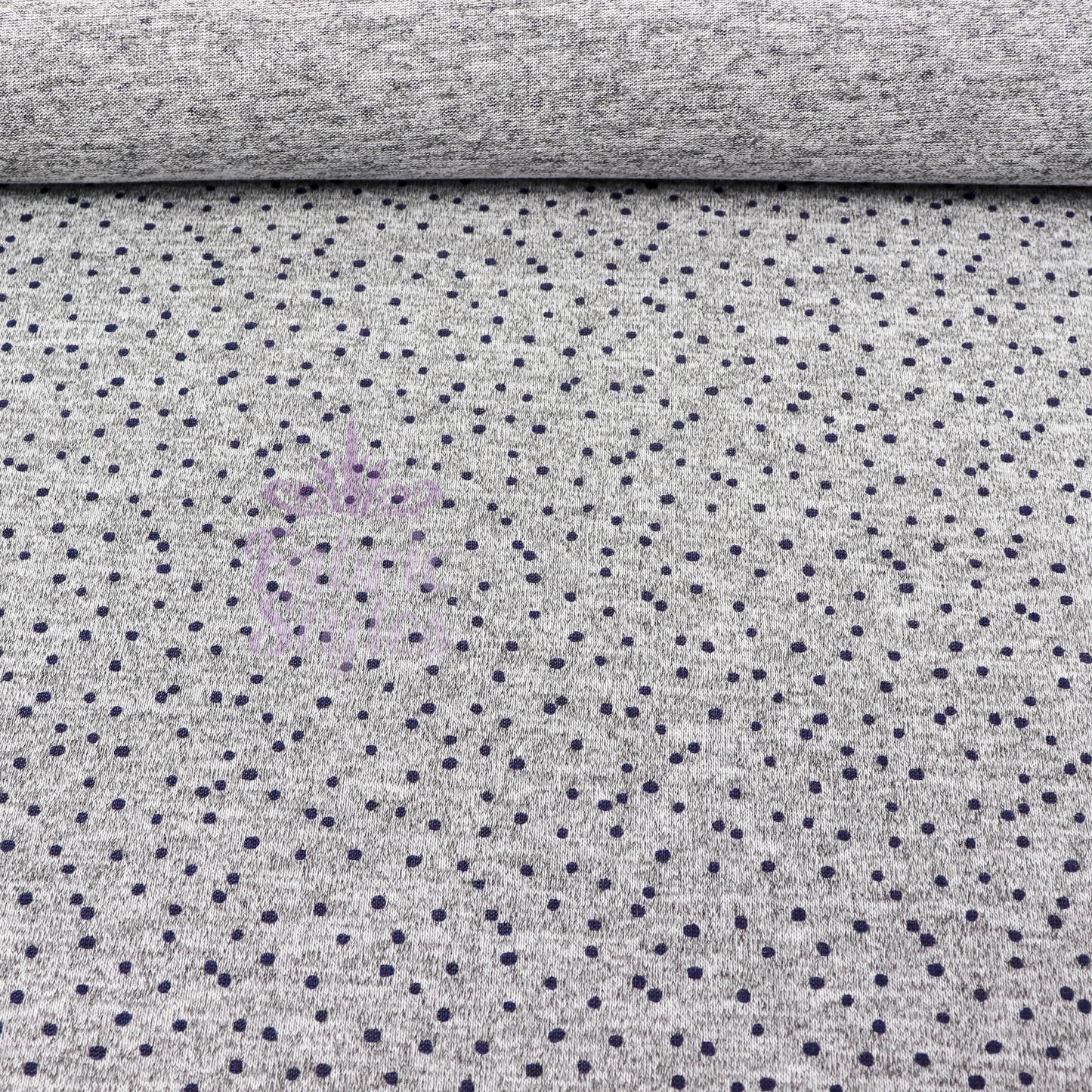 Navy Polka Dot Loungewear Fabric
