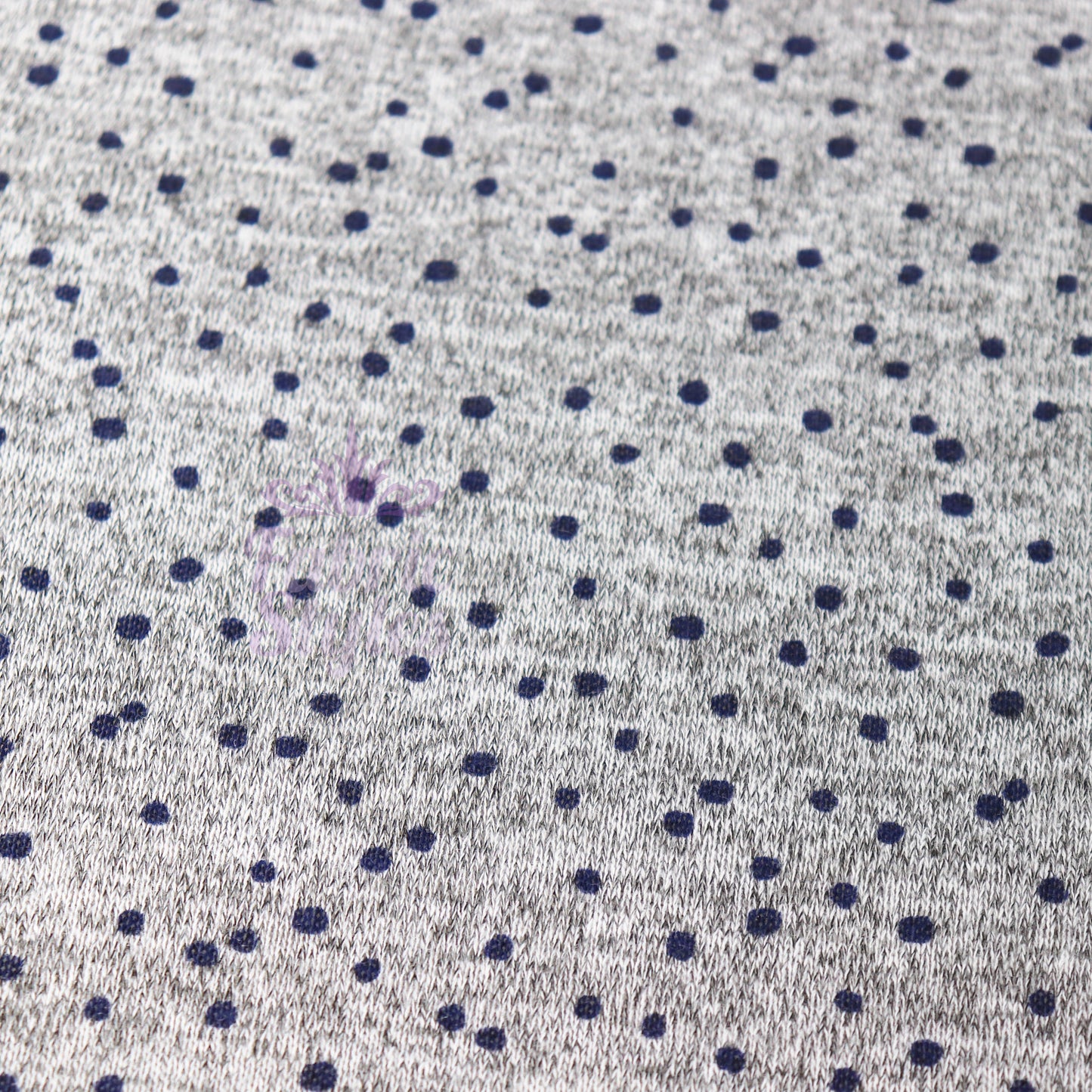 Navy Polka Dot Loungewear Fabric
