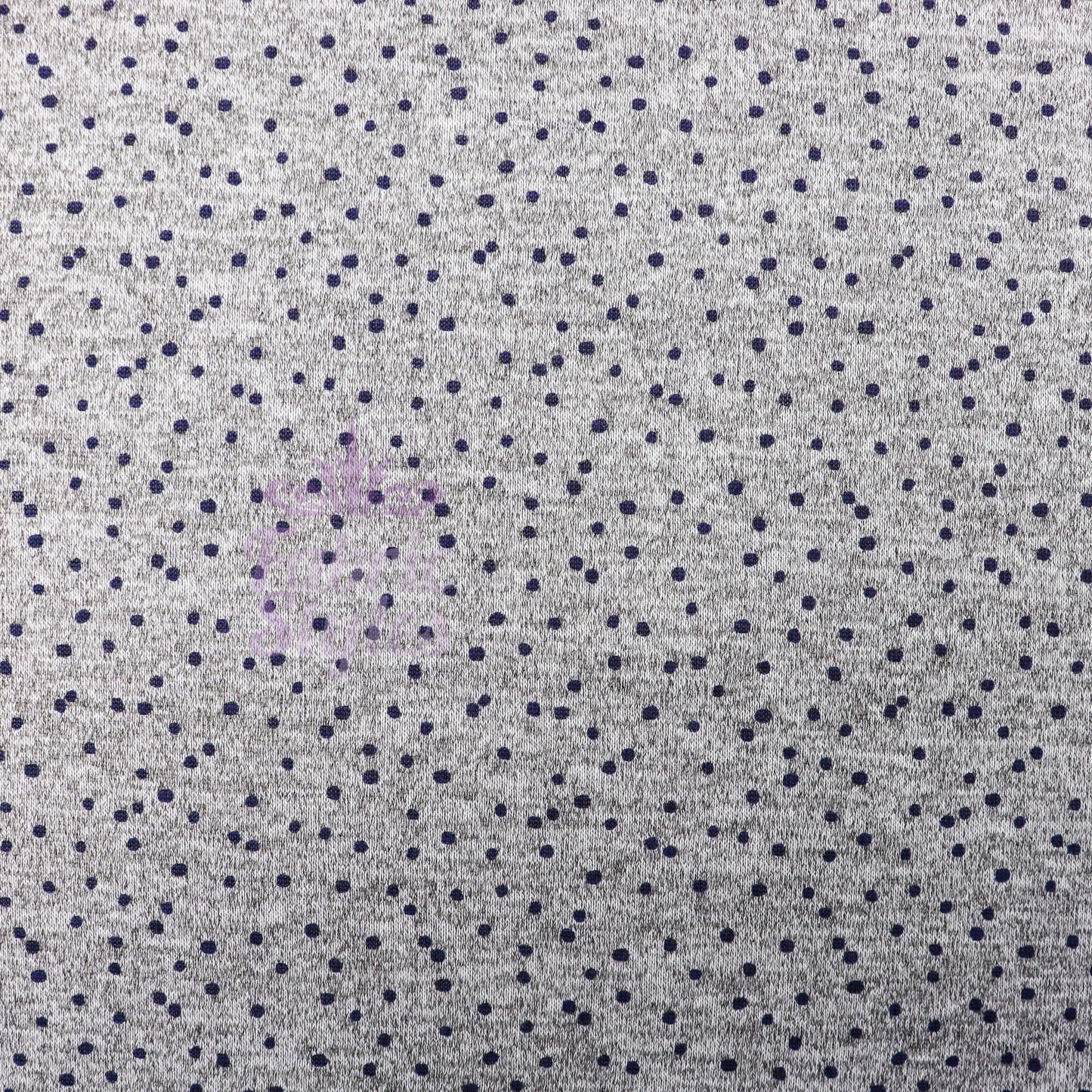 Navy Polka Dot Loungewear Fabric