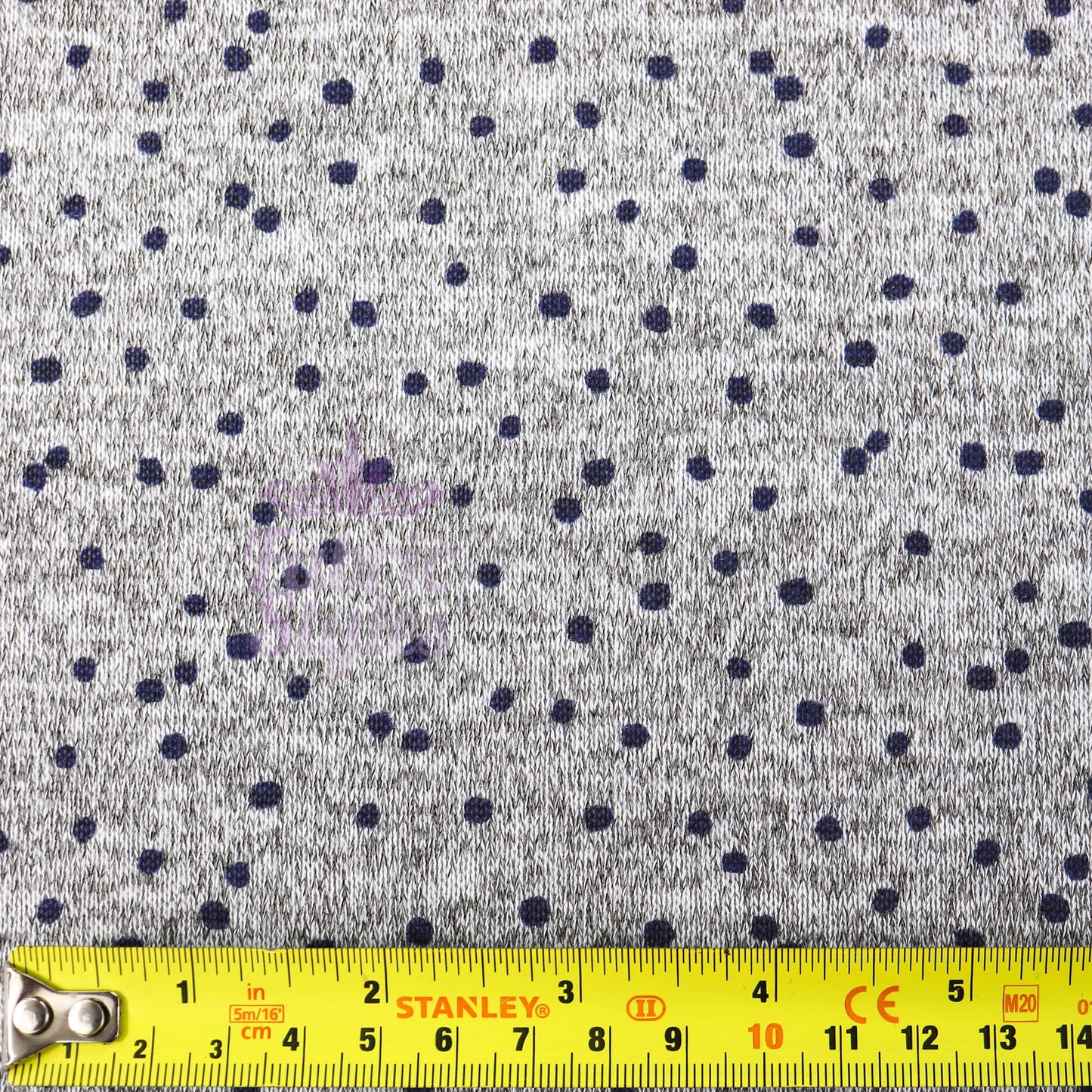 Navy Polka Dot Loungewear Fabric
