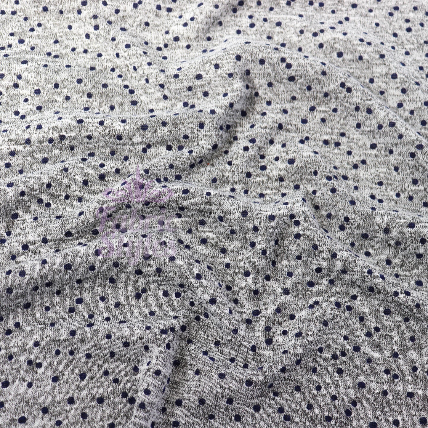 Navy Polka Dot Loungewear Fabric