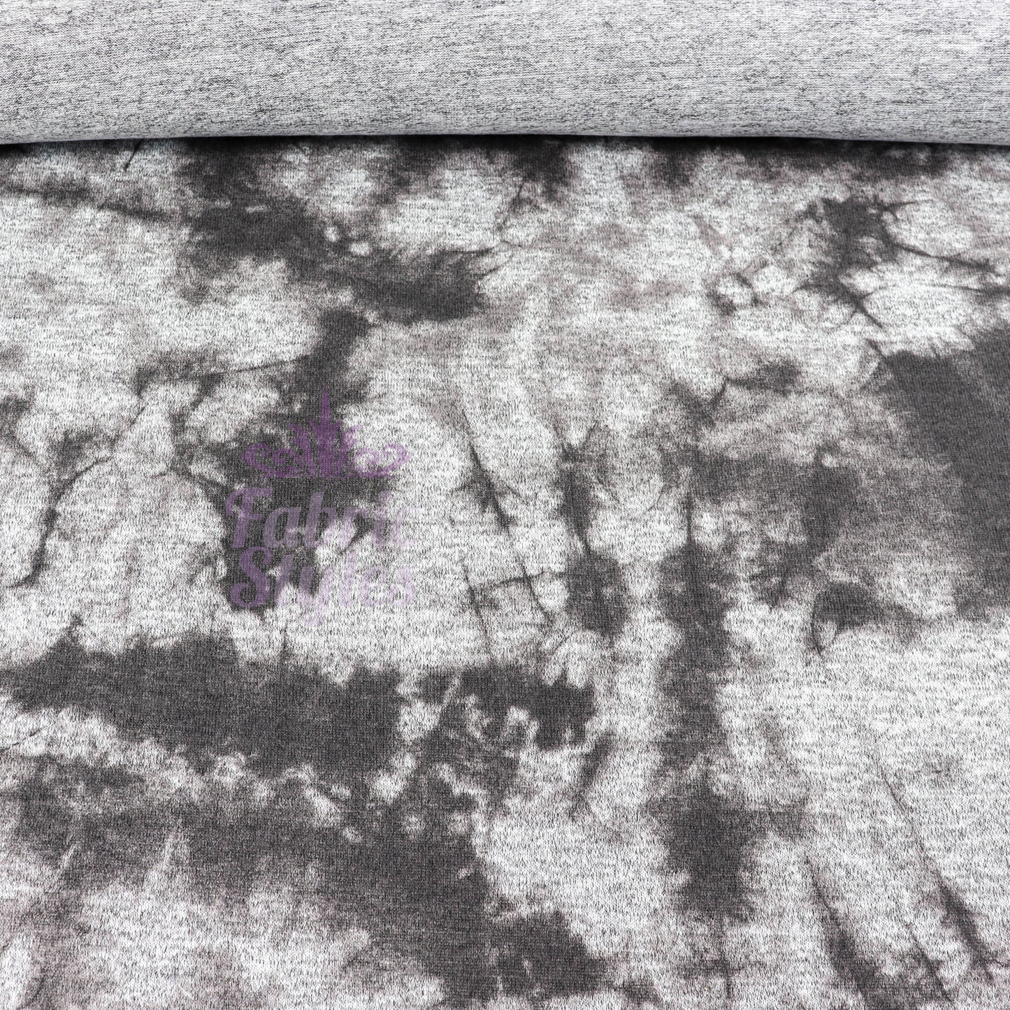 Black Tie Dye Print Loungewear Fabric