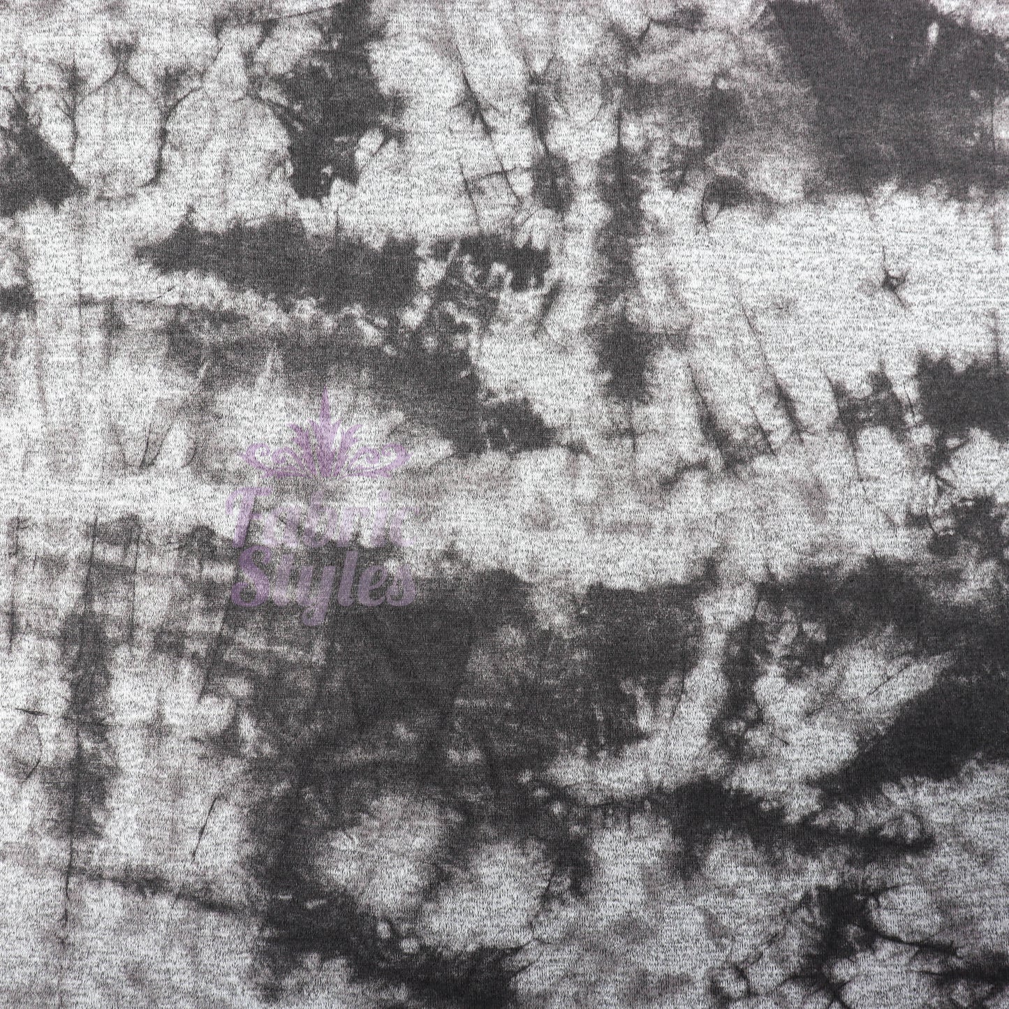 Black Tie Dye Print Loungewear Fabric
