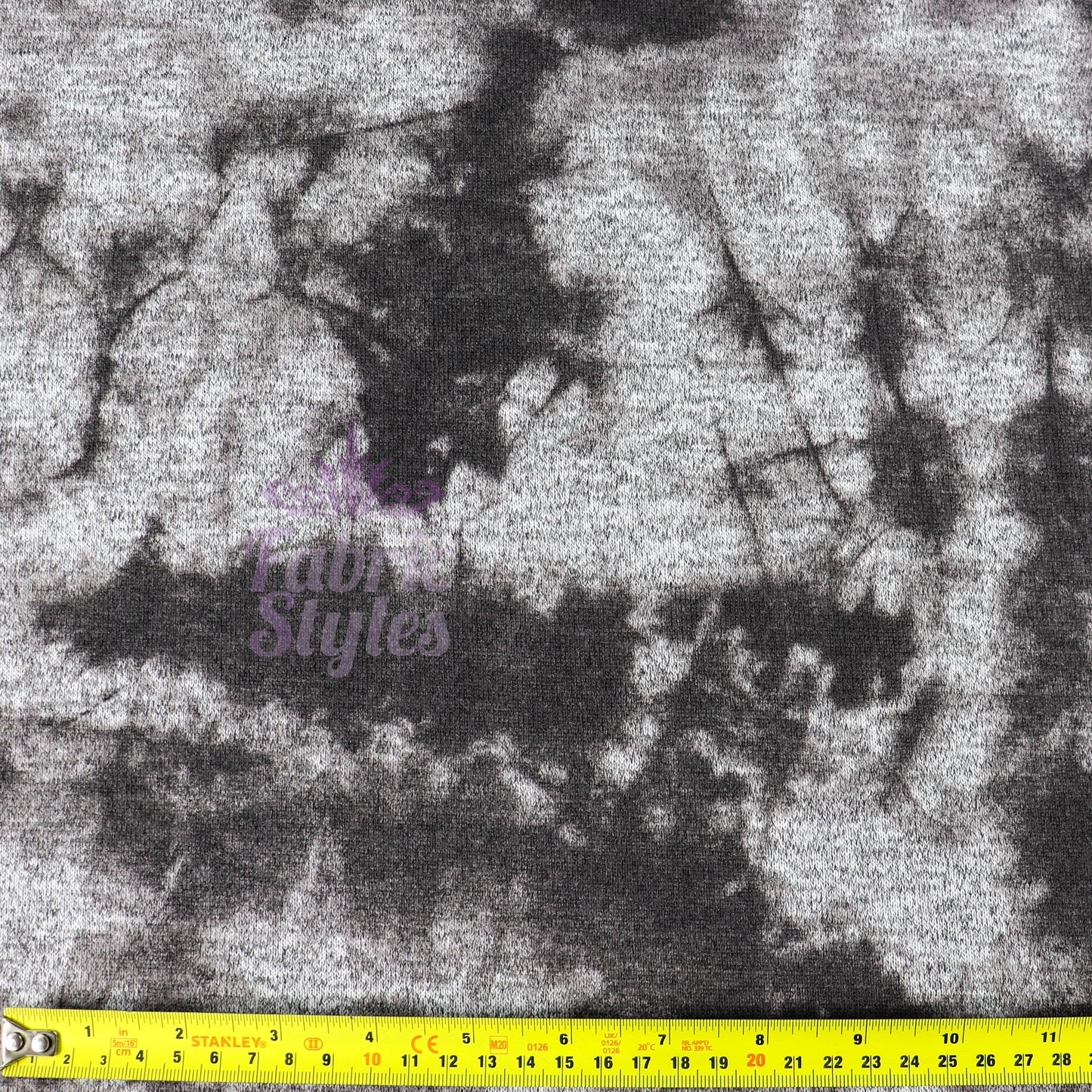 Black Tie Dye Print Loungewear Fabric