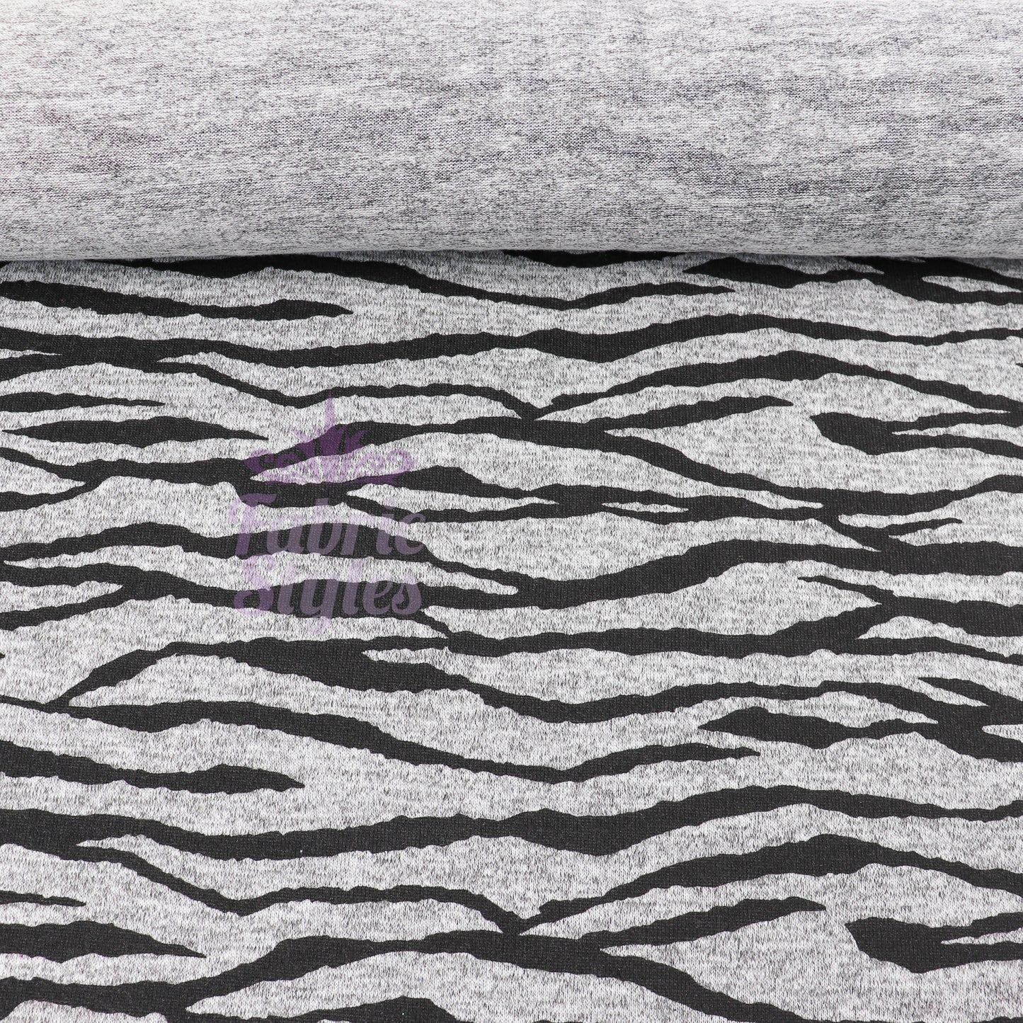 Zebra Black Loungewear Fabric
