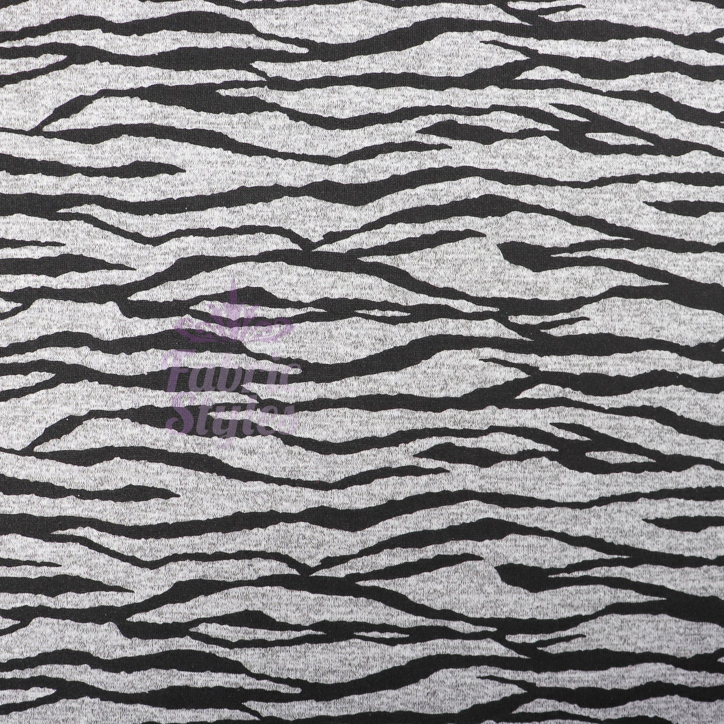 Zebra Black Loungewear Fabric