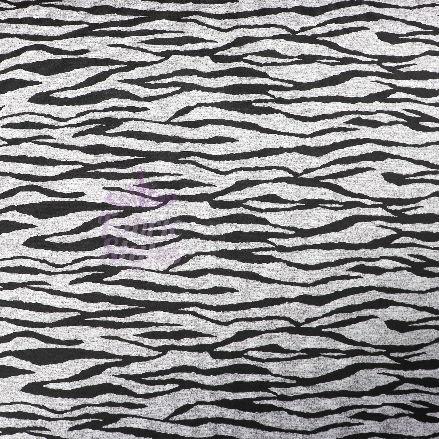 Zebra Black Loungewear Fabric
