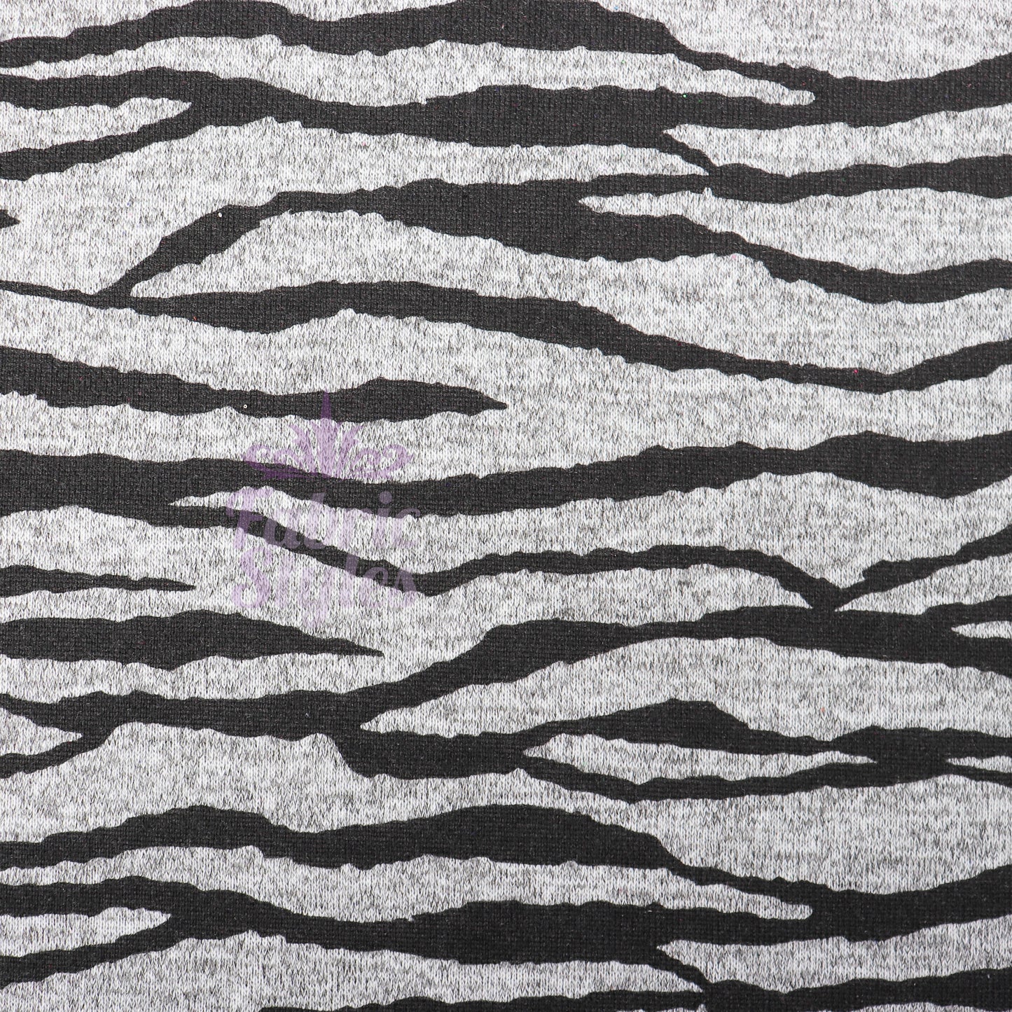 Zebra Black Loungewear Fabric