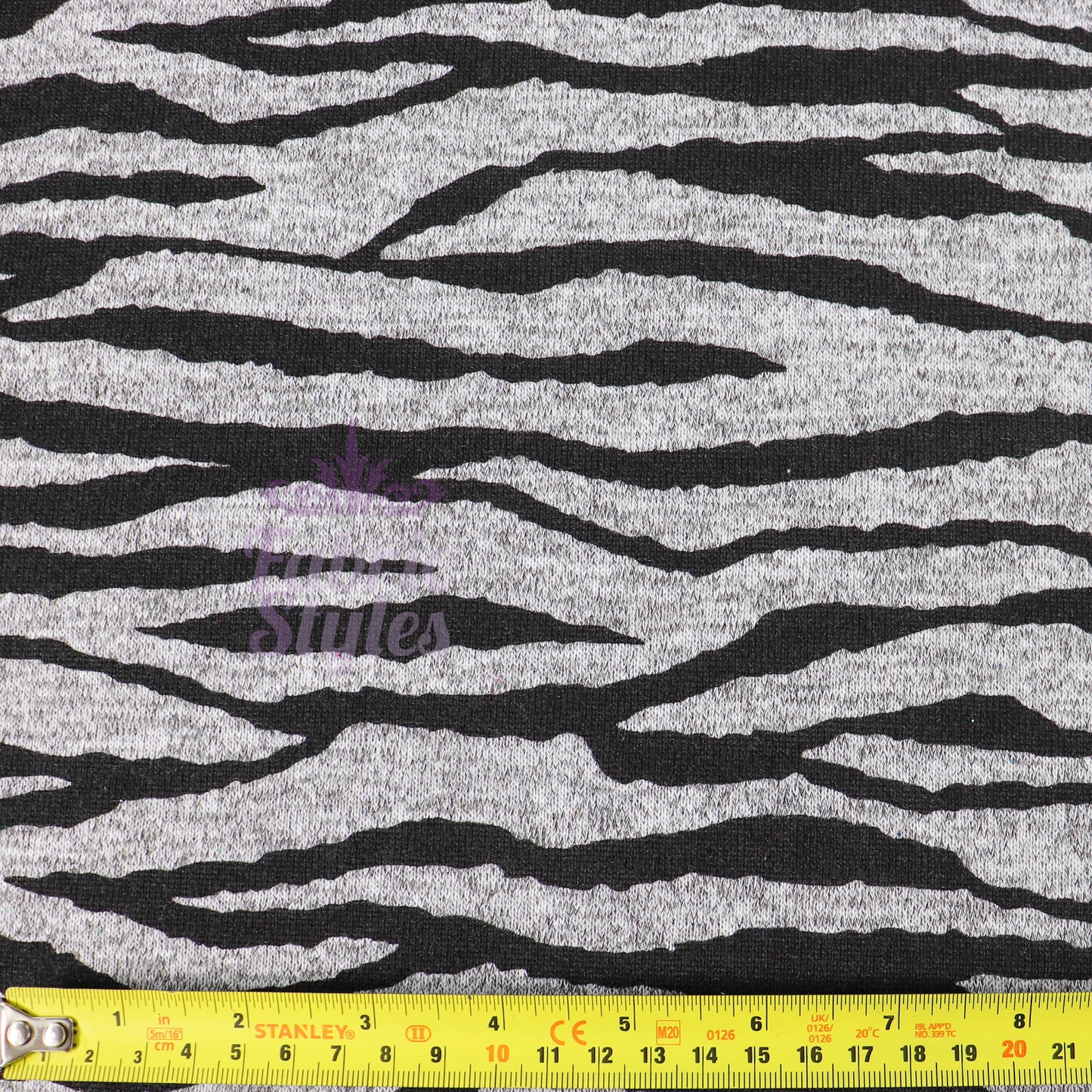 Zebra Black Loungewear Fabric