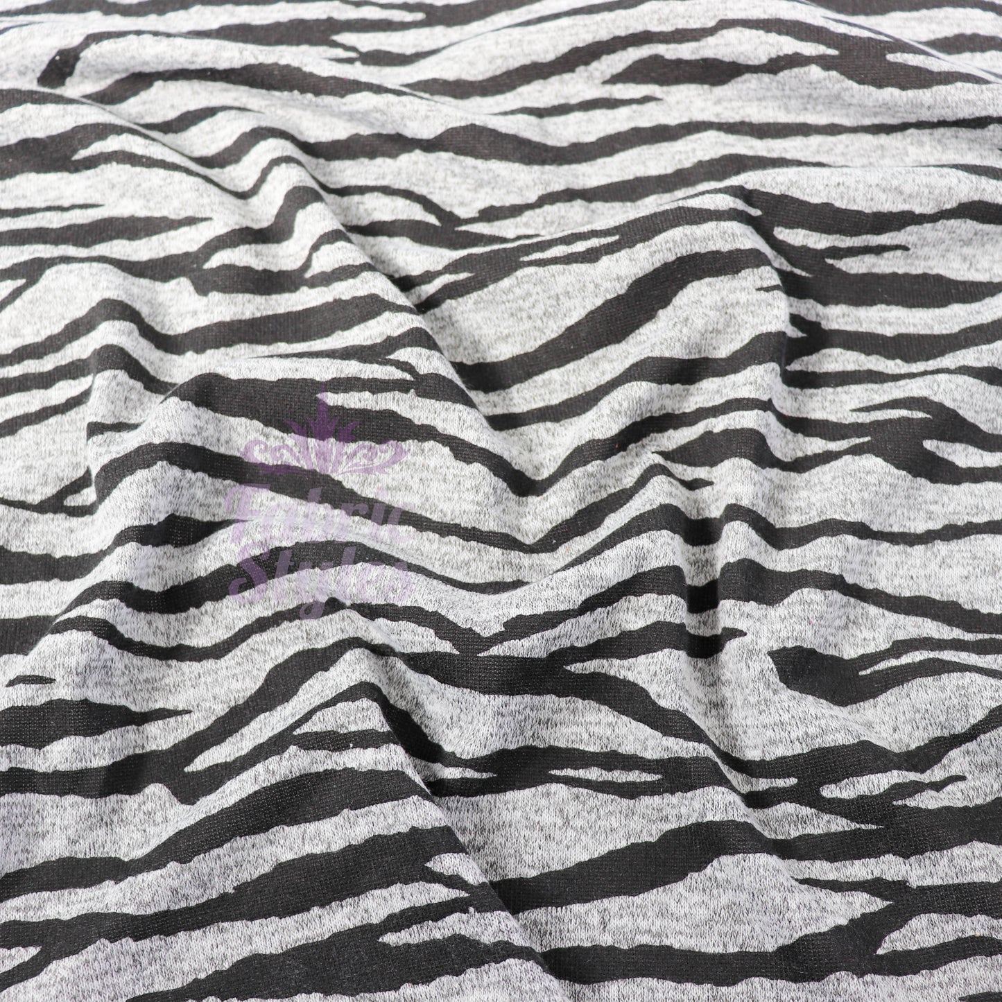 Zebra Black Loungewear Fabric