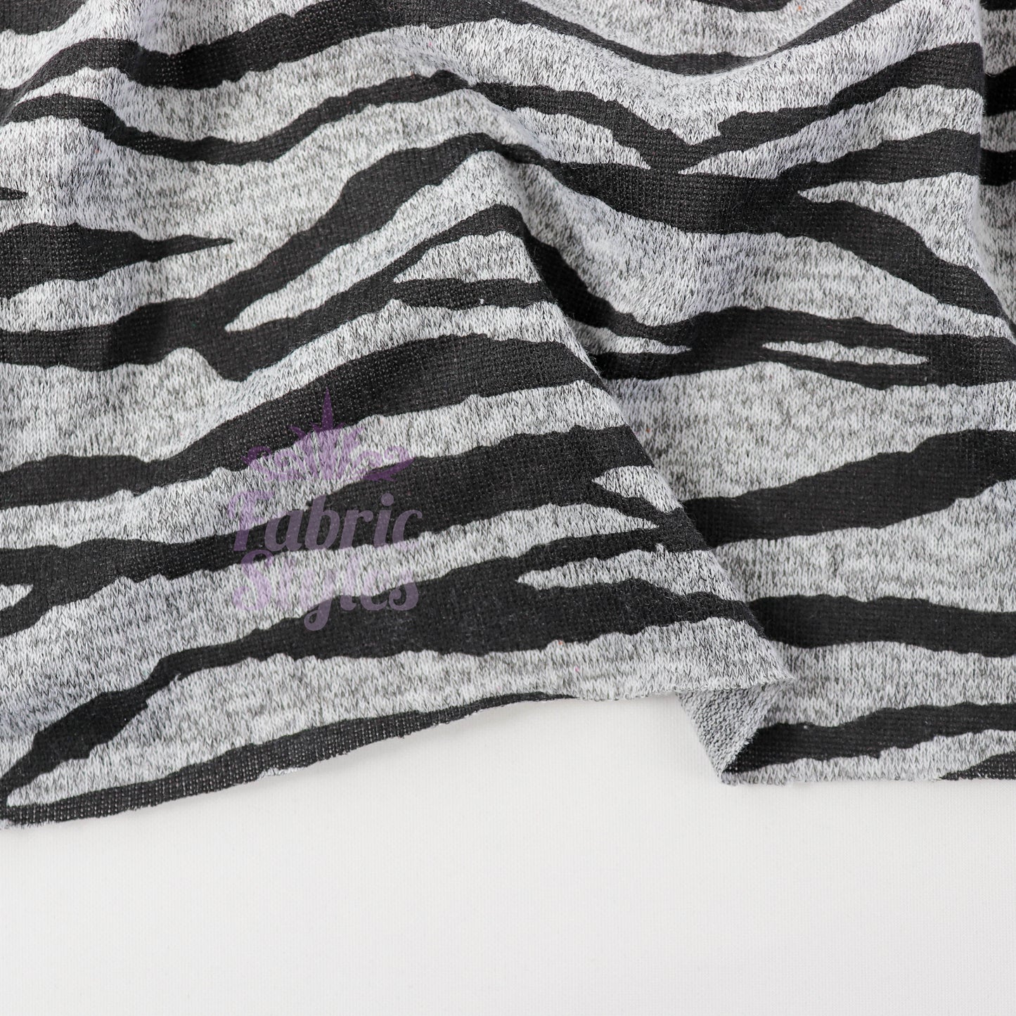 Zebra Black Loungewear Fabric