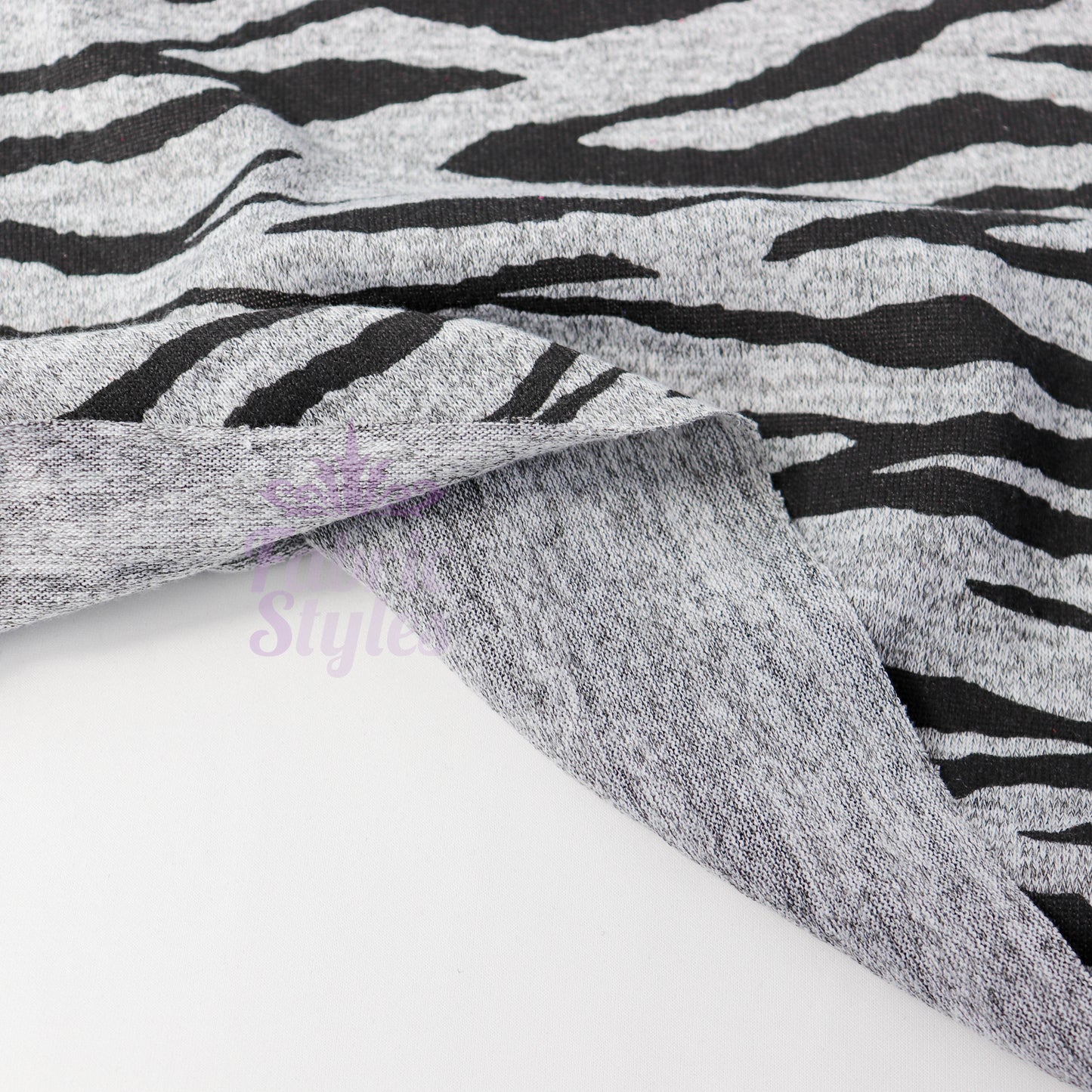 Zebra Black Loungewear Fabric