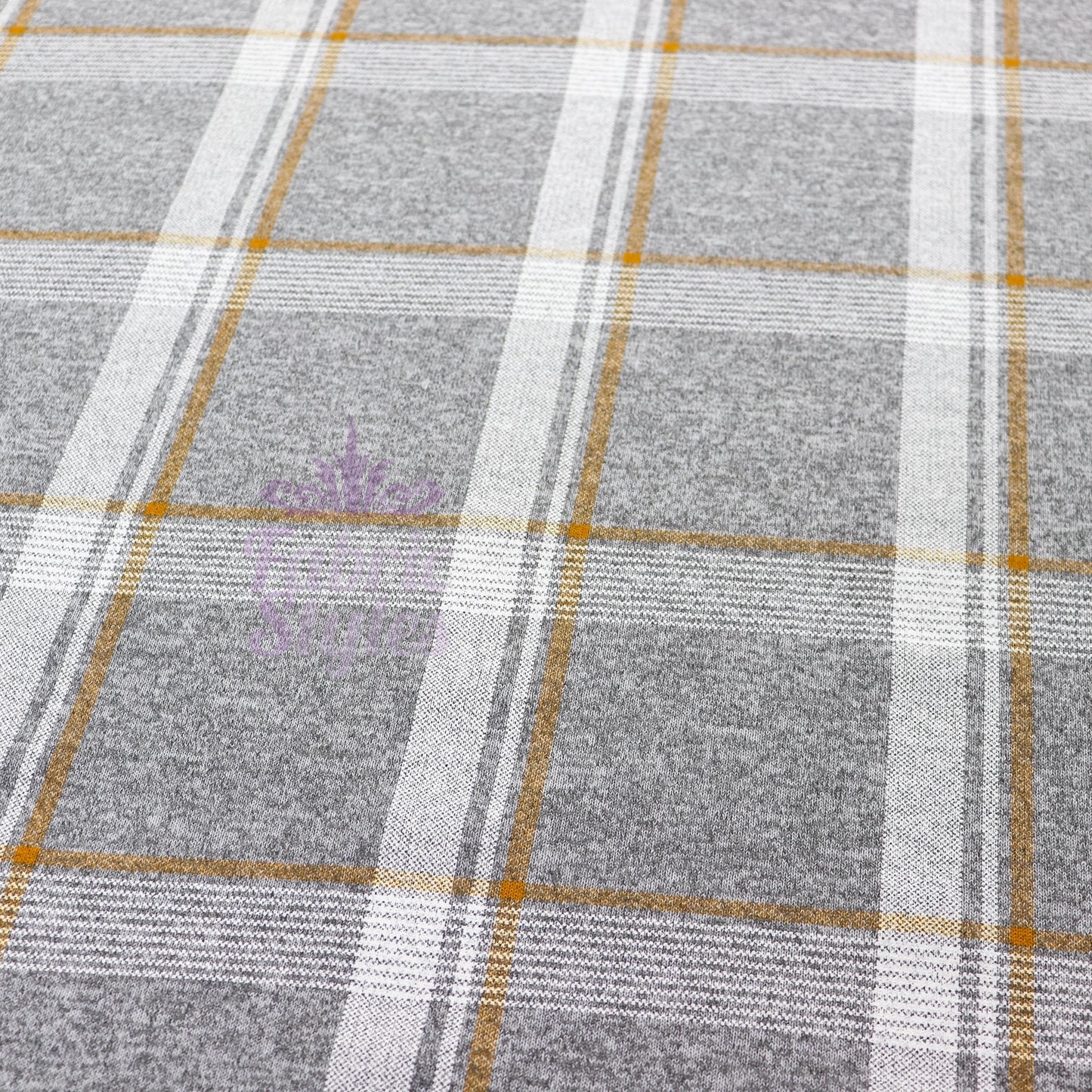 Yellow White Check Loungewear Fabric