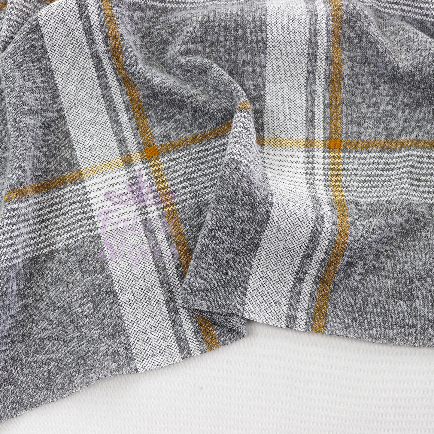 Yellow White Check Loungewear Fabric