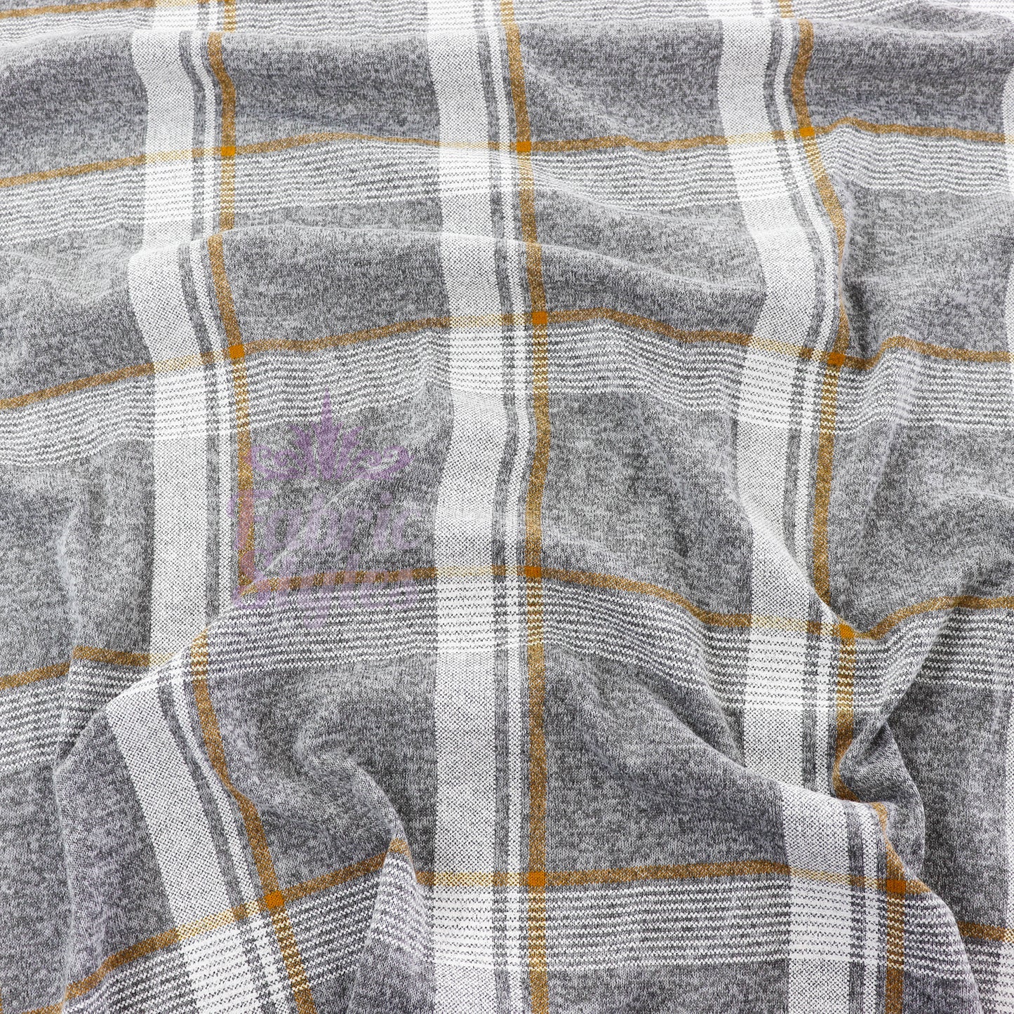 Yellow White Check Loungewear Fabric