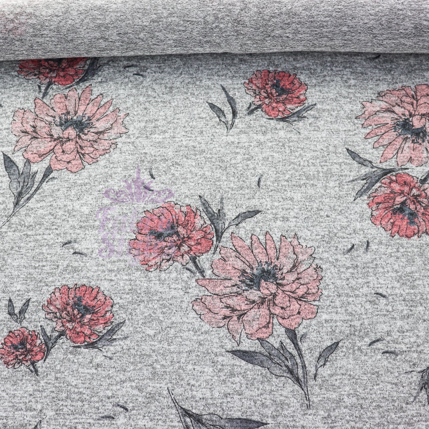 Red Pink Floral Loungewear Fabric