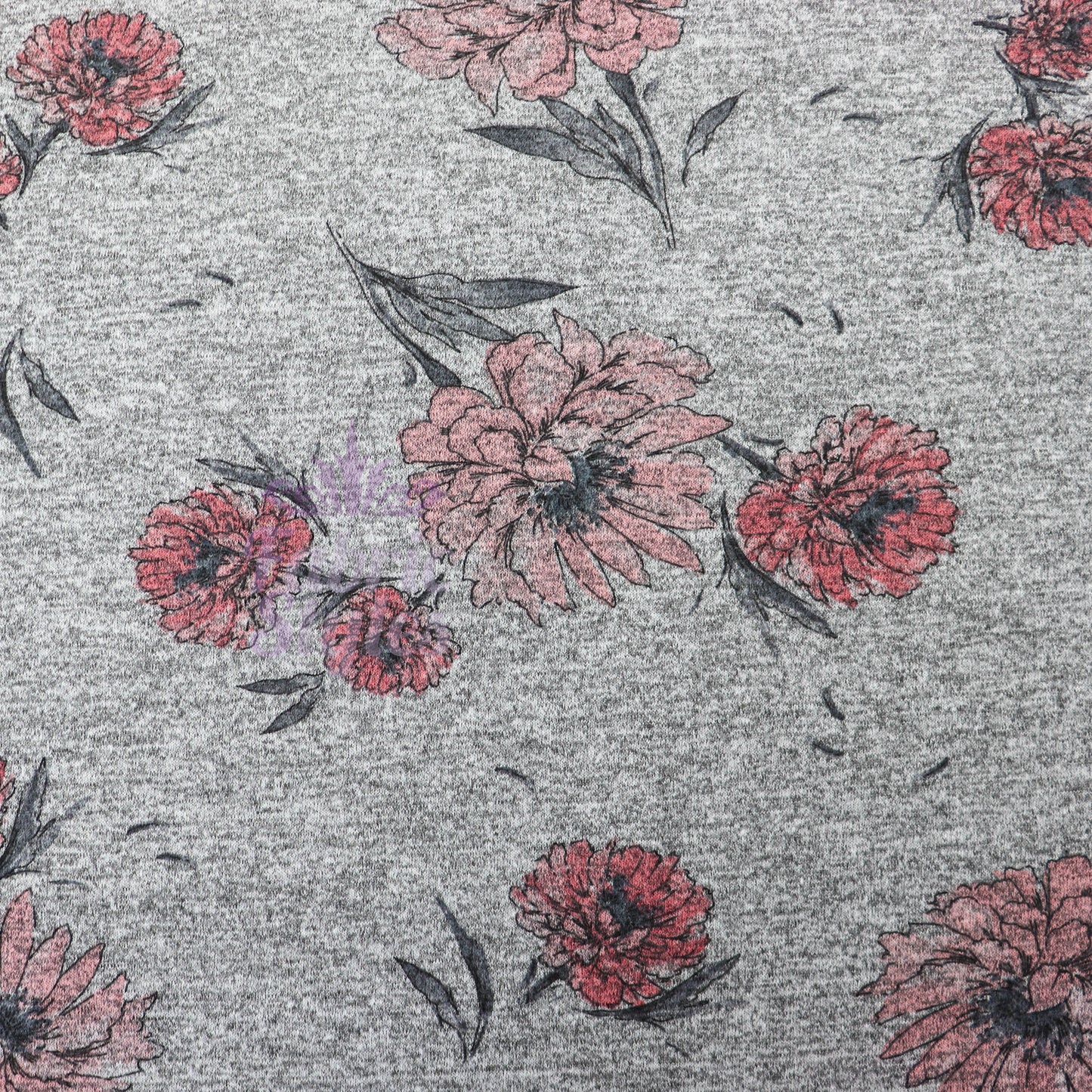 Red Pink Floral Loungewear Fabric