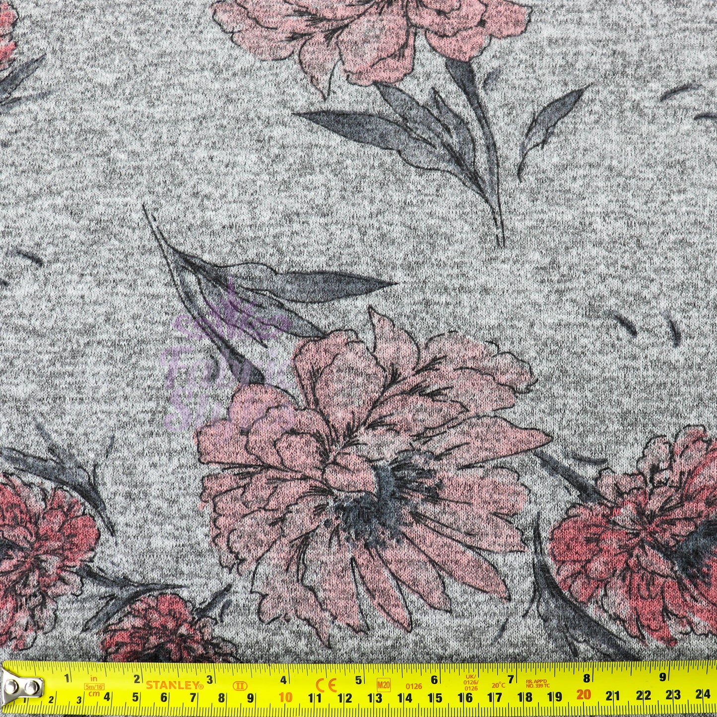 Red Pink Floral Loungewear Fabric
