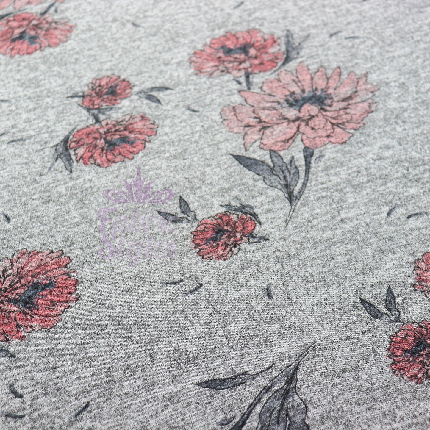 Red Pink Floral Loungewear Fabric
