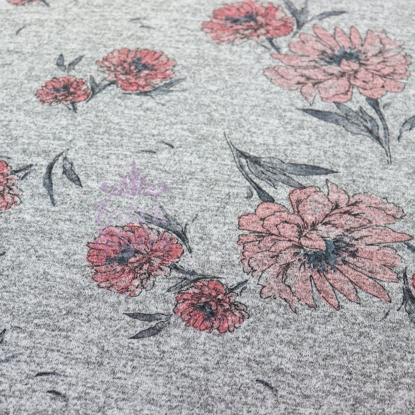 Red Pink Floral Loungewear Fabric