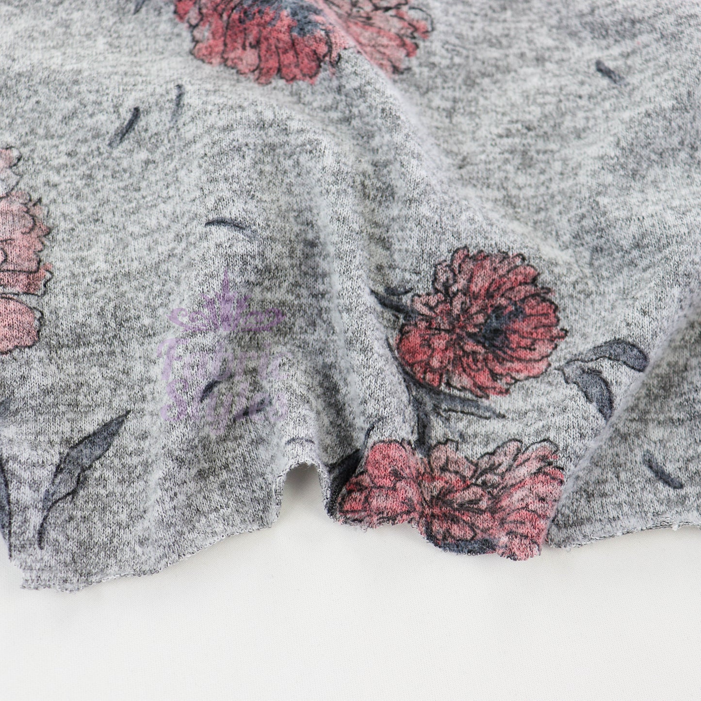 Red Pink Floral Loungewear Fabric