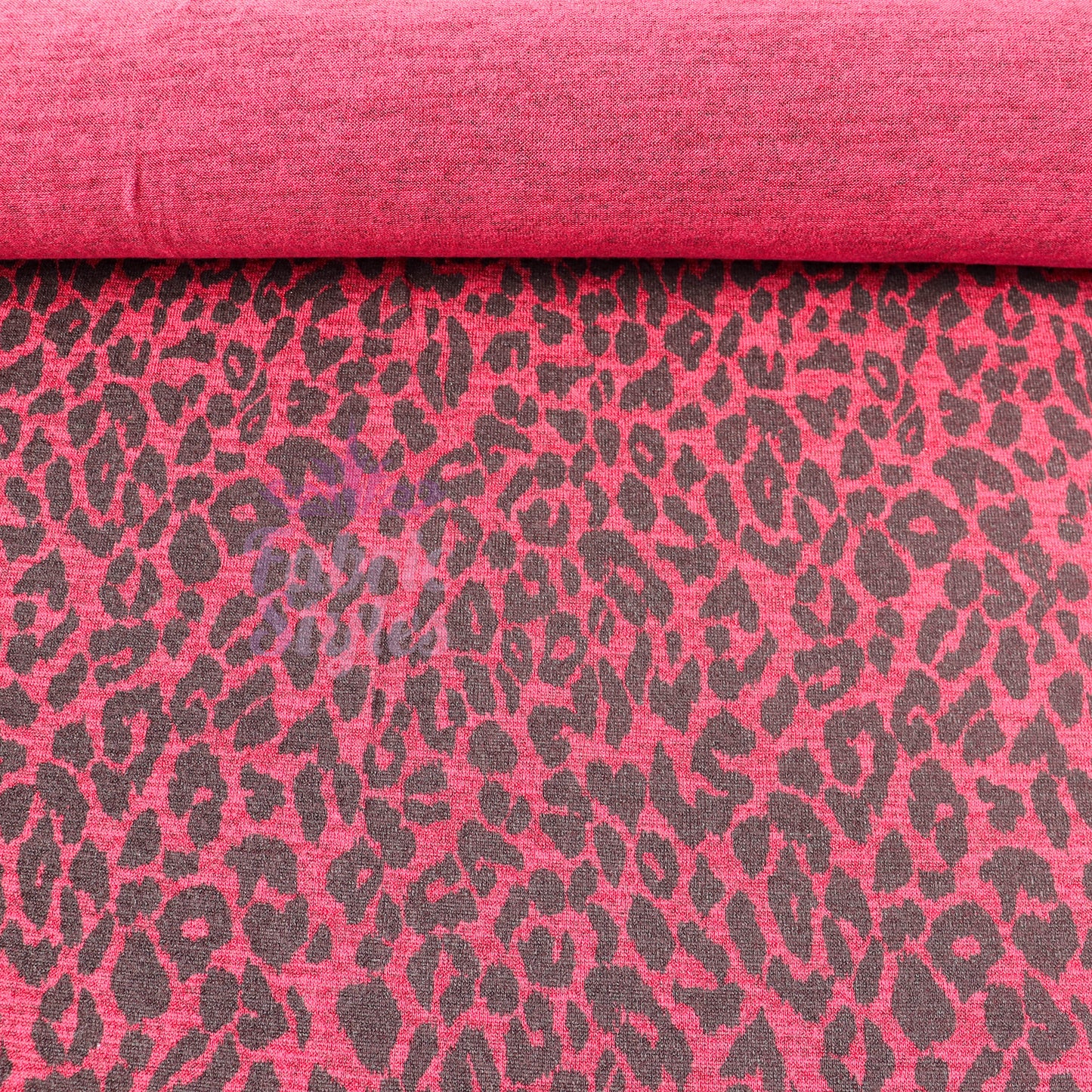 Red Leopard Animal Loungewear Fabric