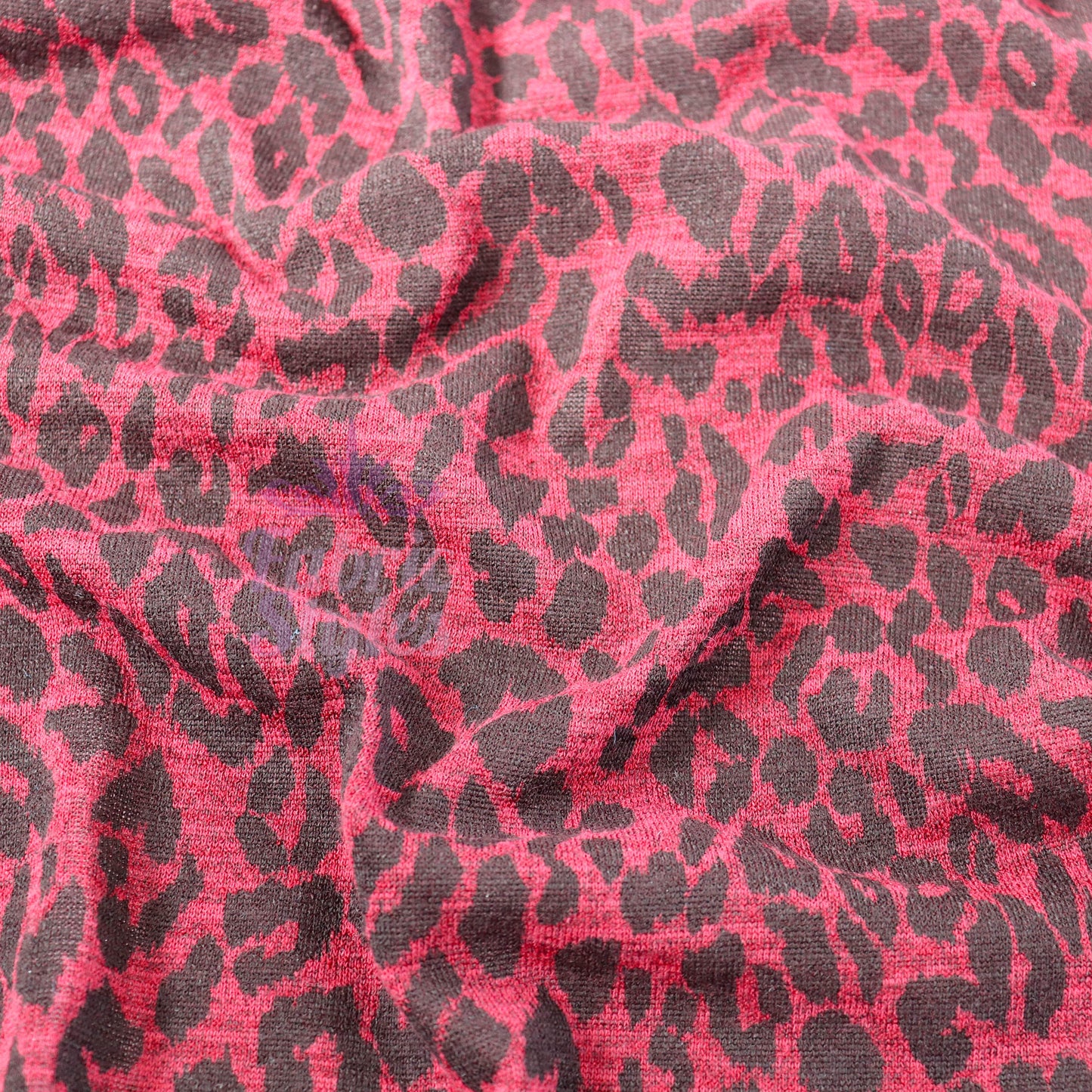 Red Leopard Animal Loungewear Fabric