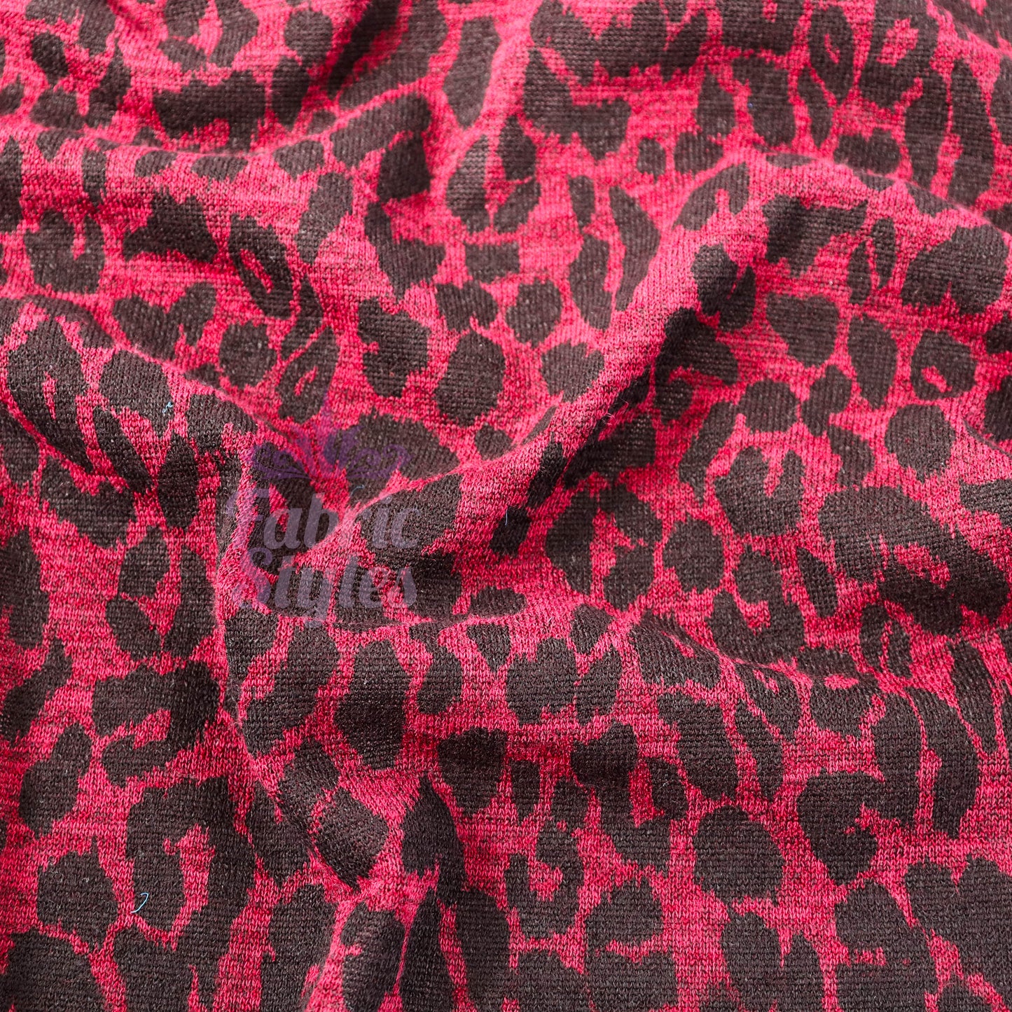 Red Leopard Animal Loungewear Fabric