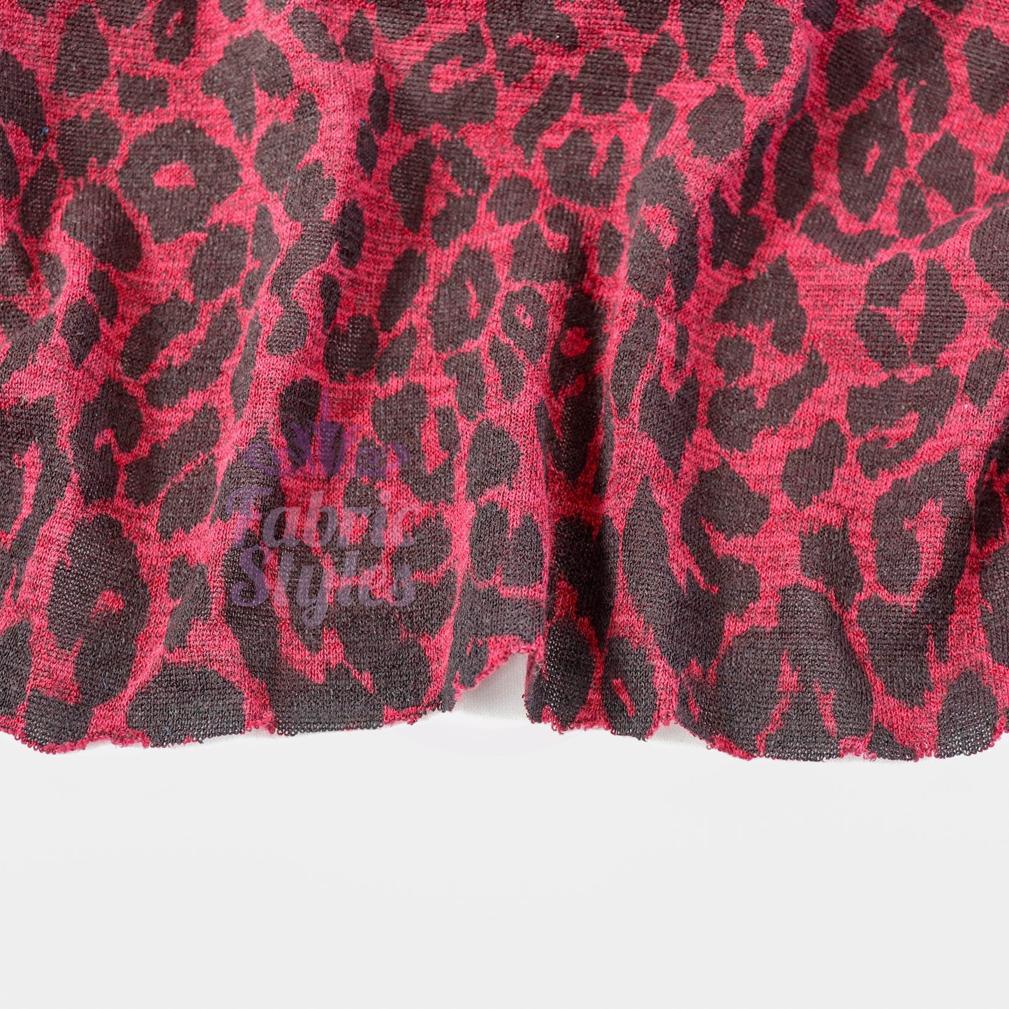 Red Leopard Animal Loungewear Fabric