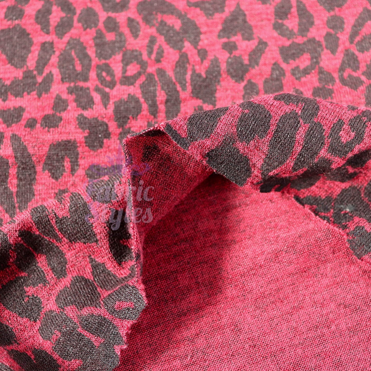 Red Leopard Animal Loungewear Fabric