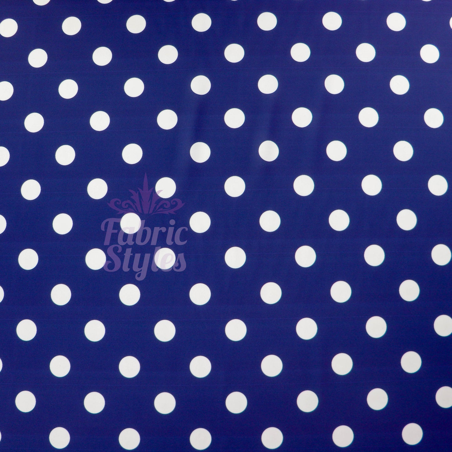 Navy Polka Dot Scuba Fabric