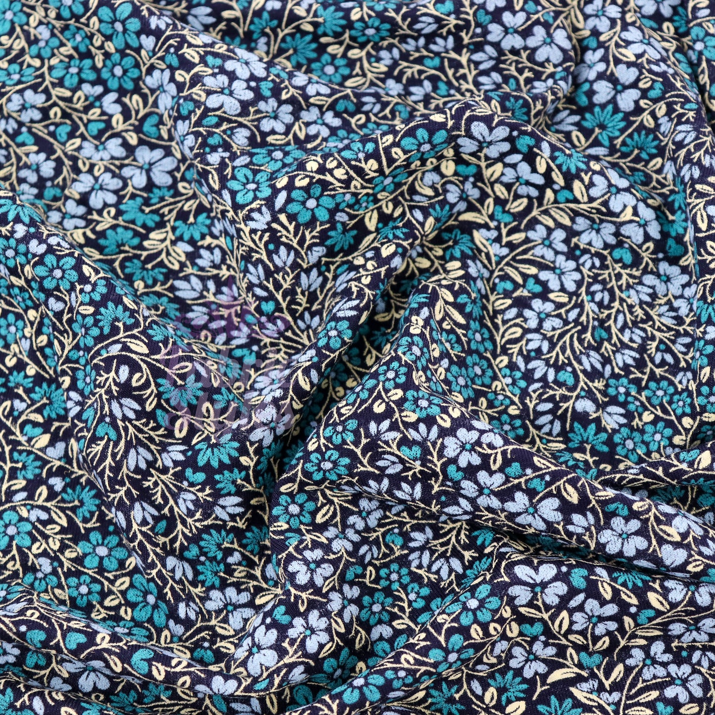 Vintage Tapestry Floral Viscose Elastane Fabric