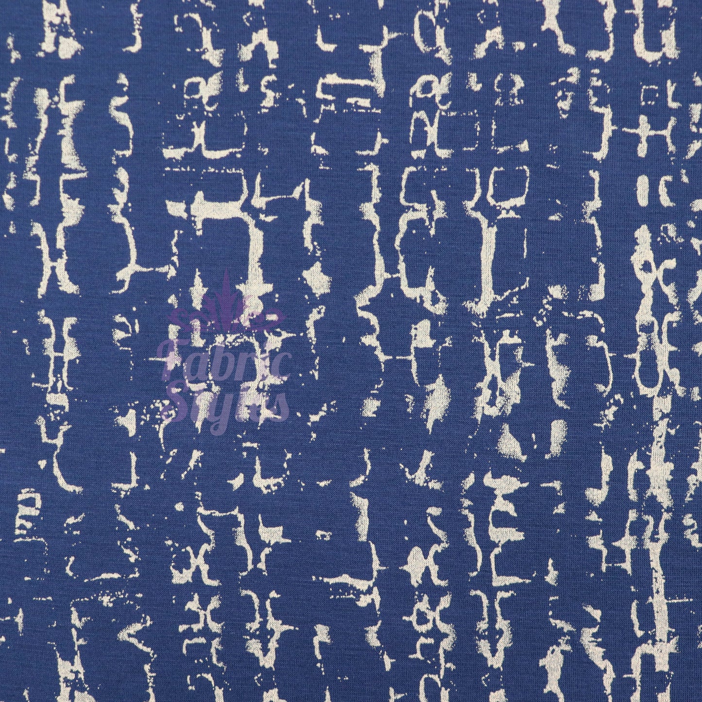 Navy Melange Tie Dye Viscose Elastane Fabric