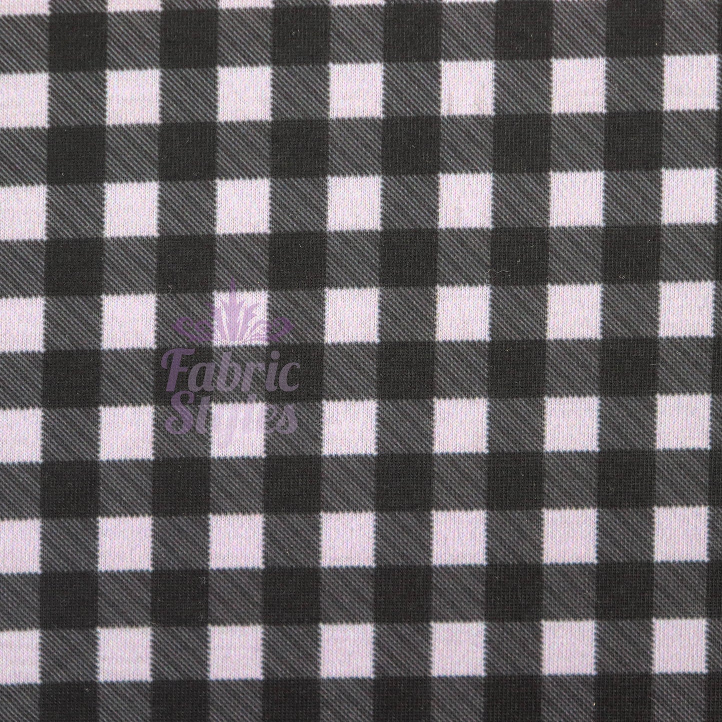 Lilac Gingham Spun Polyester Fabric