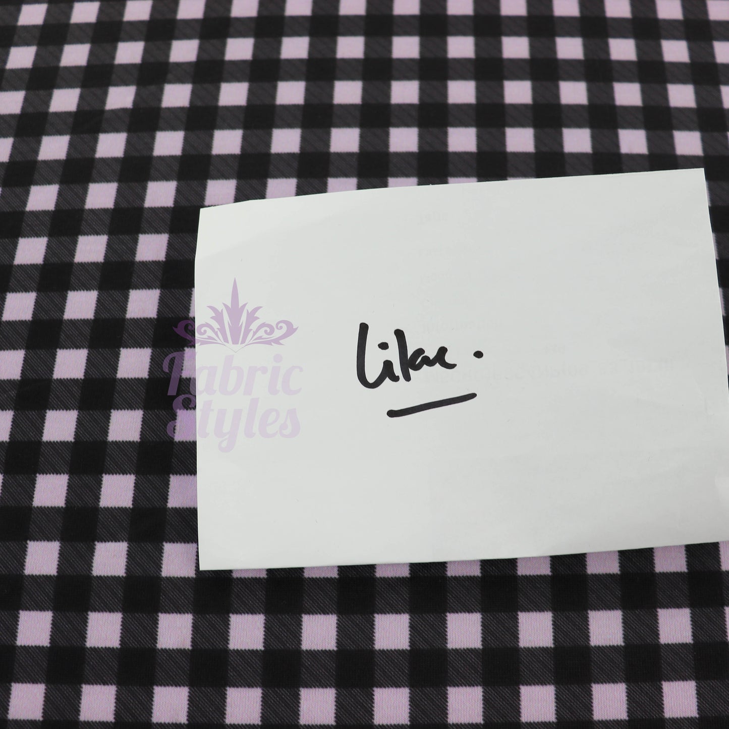 Lilac Gingham Spun Polyester Fabric