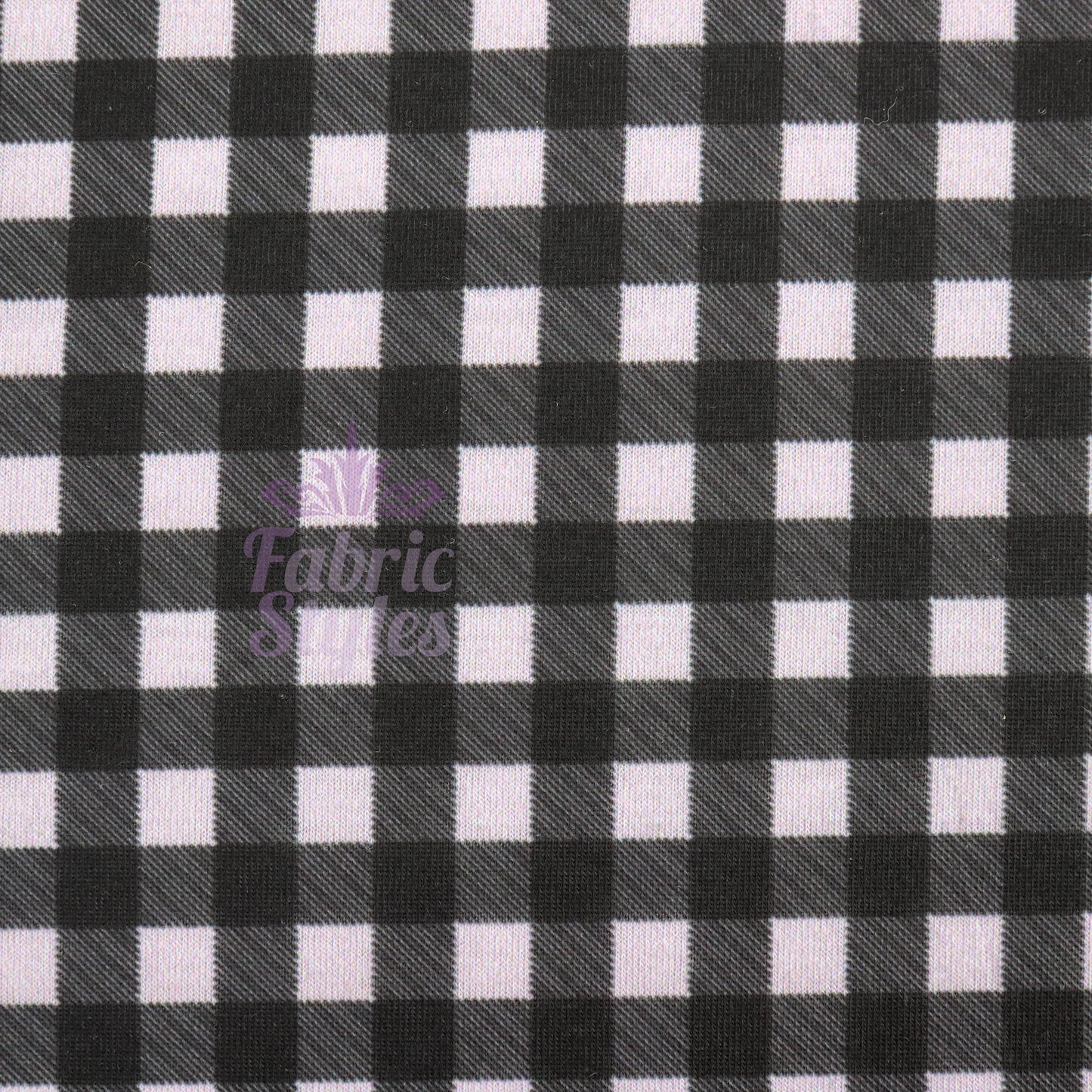 Lilac Gingham Spun Polyester Fabric