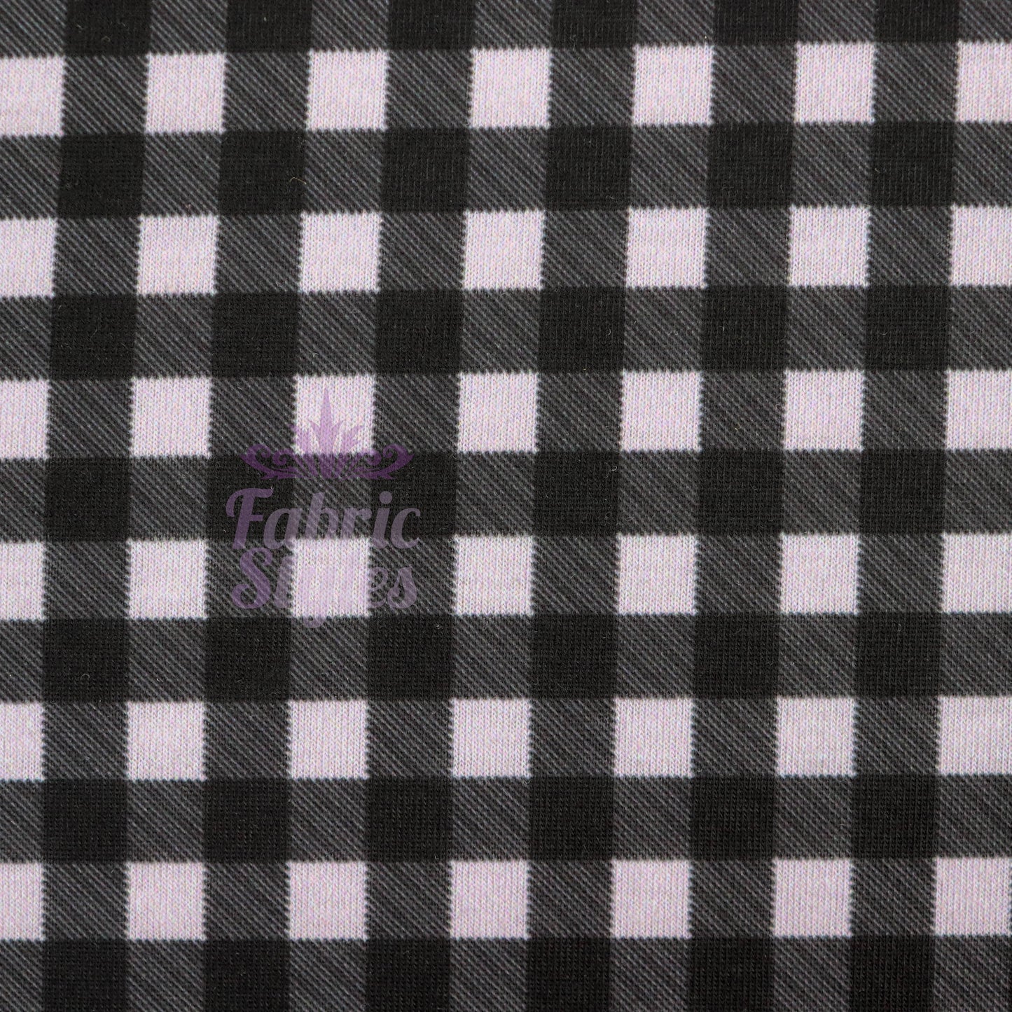 Lilac Gingham Spun Polyester Fabric